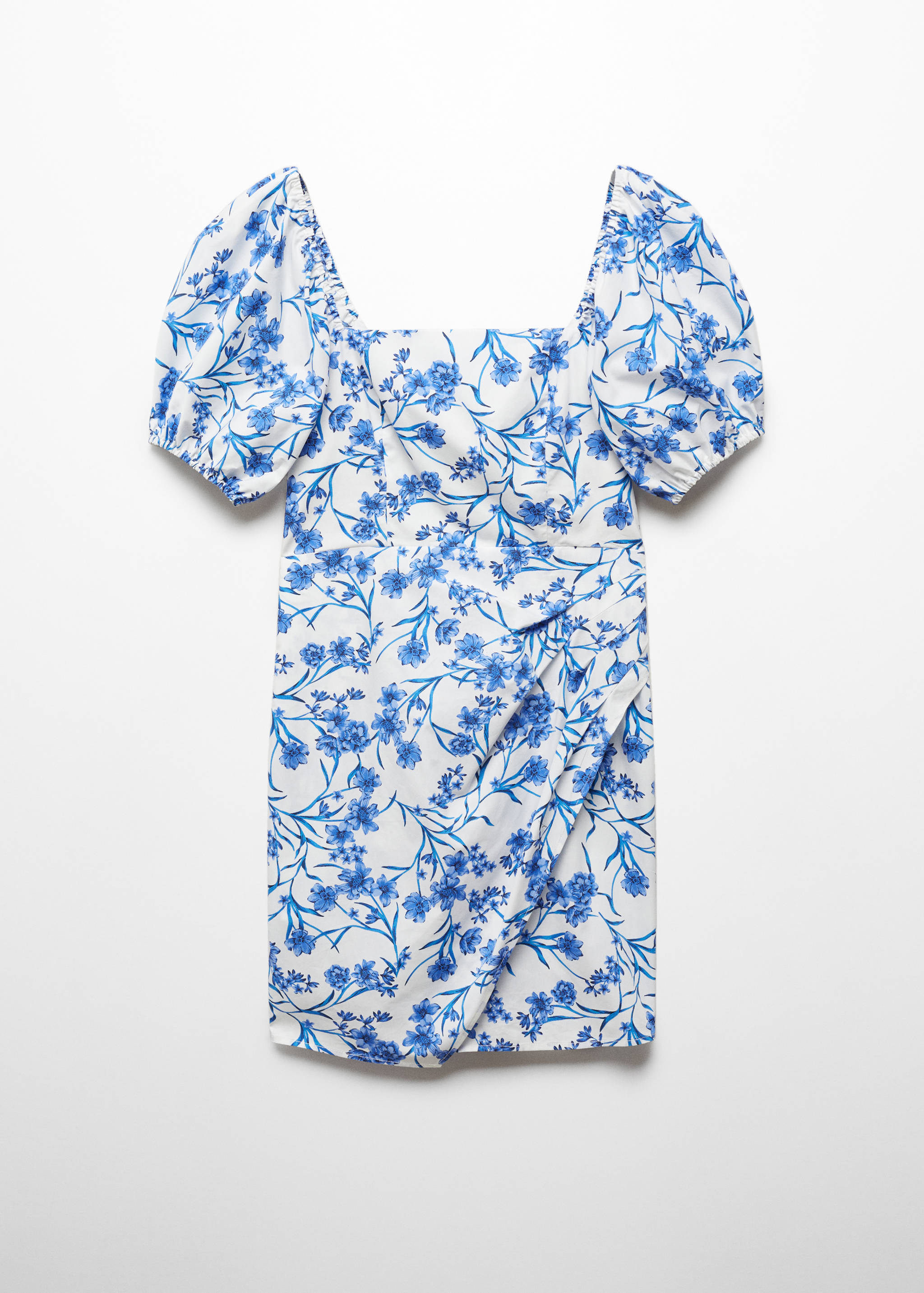 Printed dress with balloon sleeves - Article without model