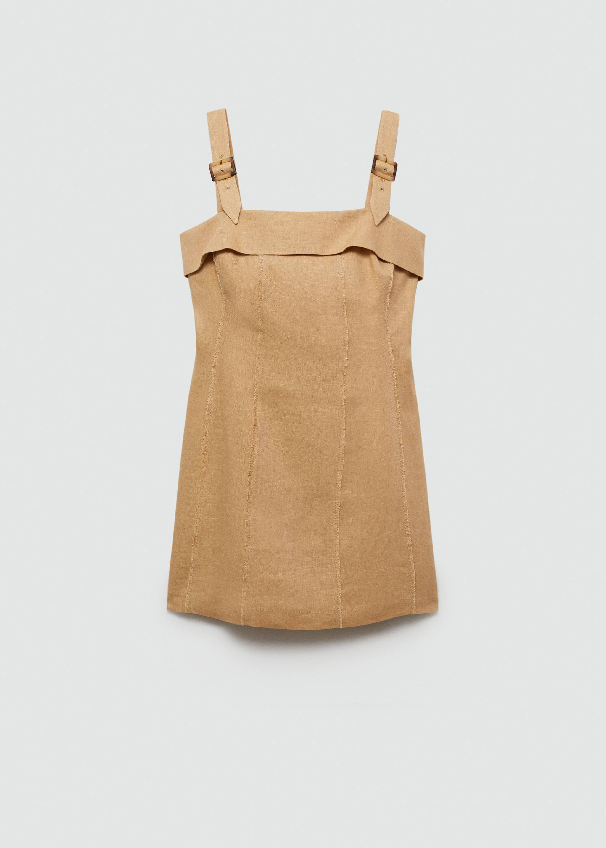 Linen dress with buckle straps - Article without model