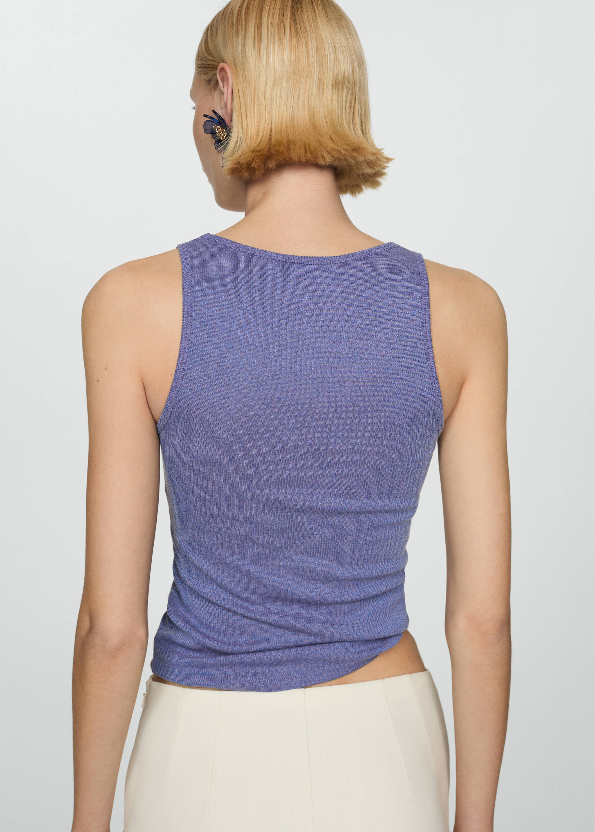 Lurex knitted top - Reverse of the article
