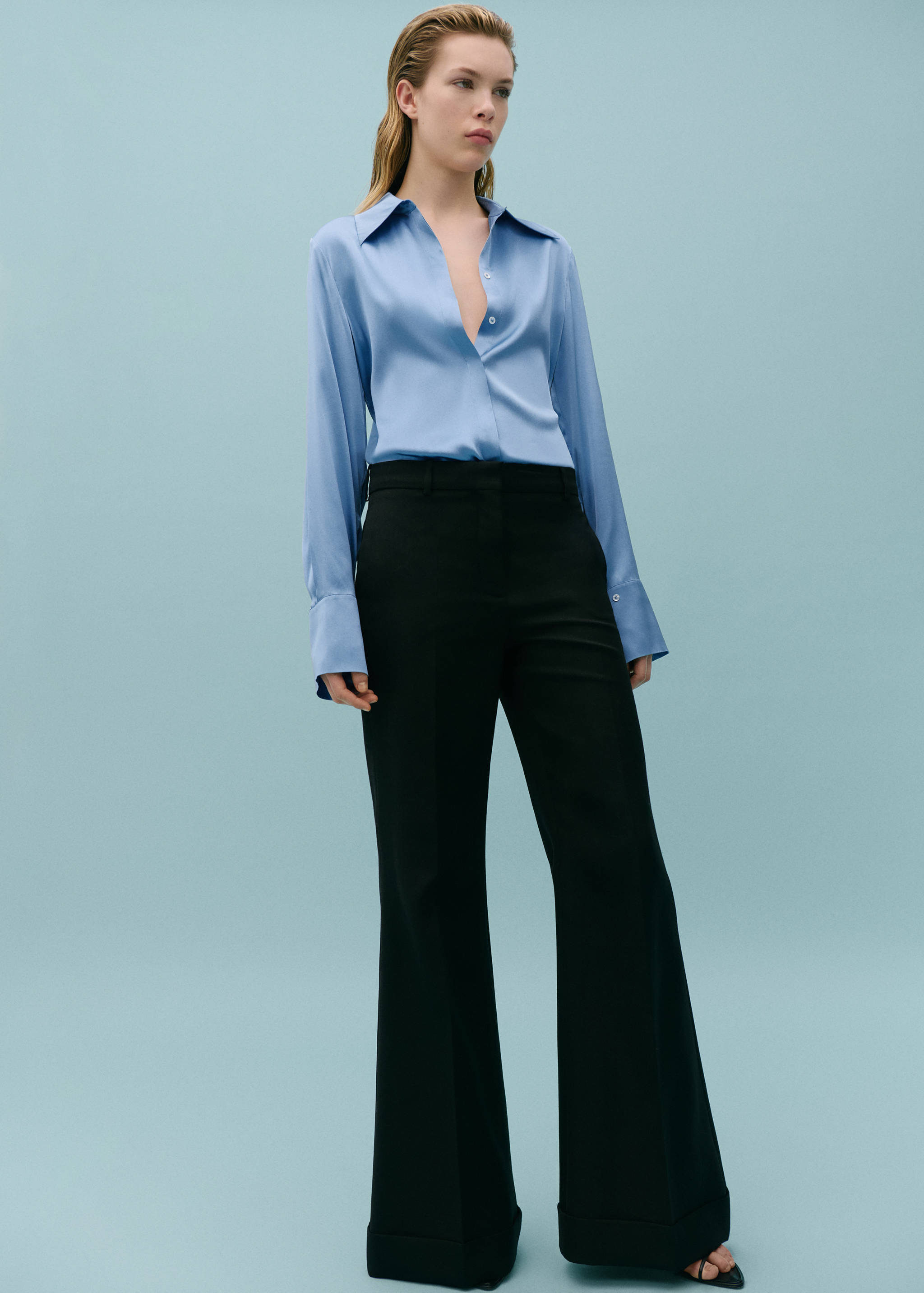 Satin silk shirt - General plane