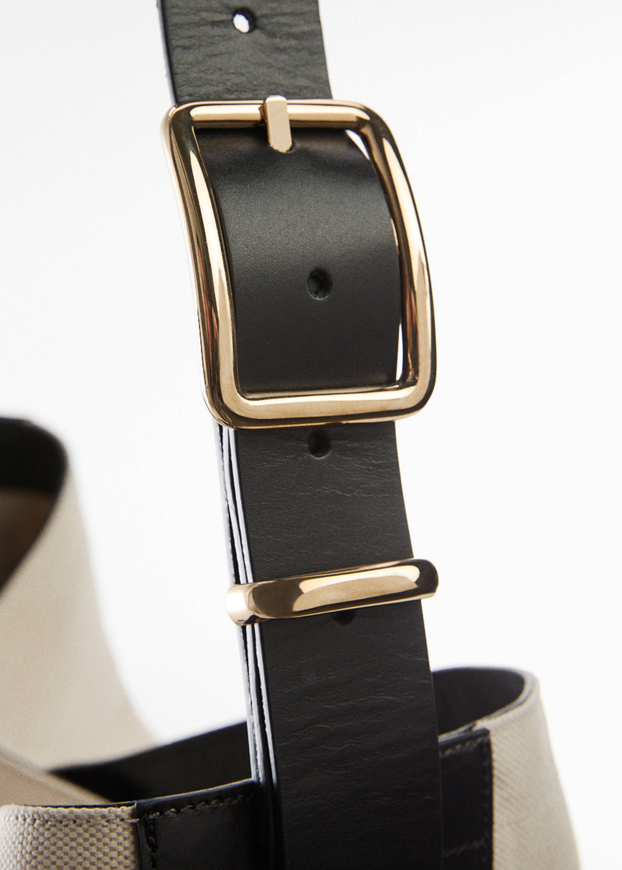 Холщовая макси-сумка с кожаными деталями - Деталь изделия 2