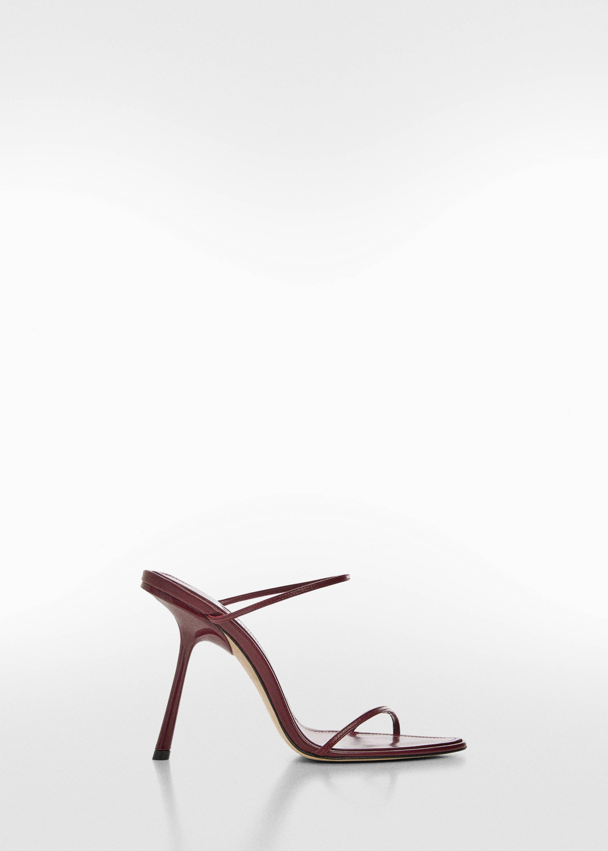 Leather sandal with inclined heel - Article without model