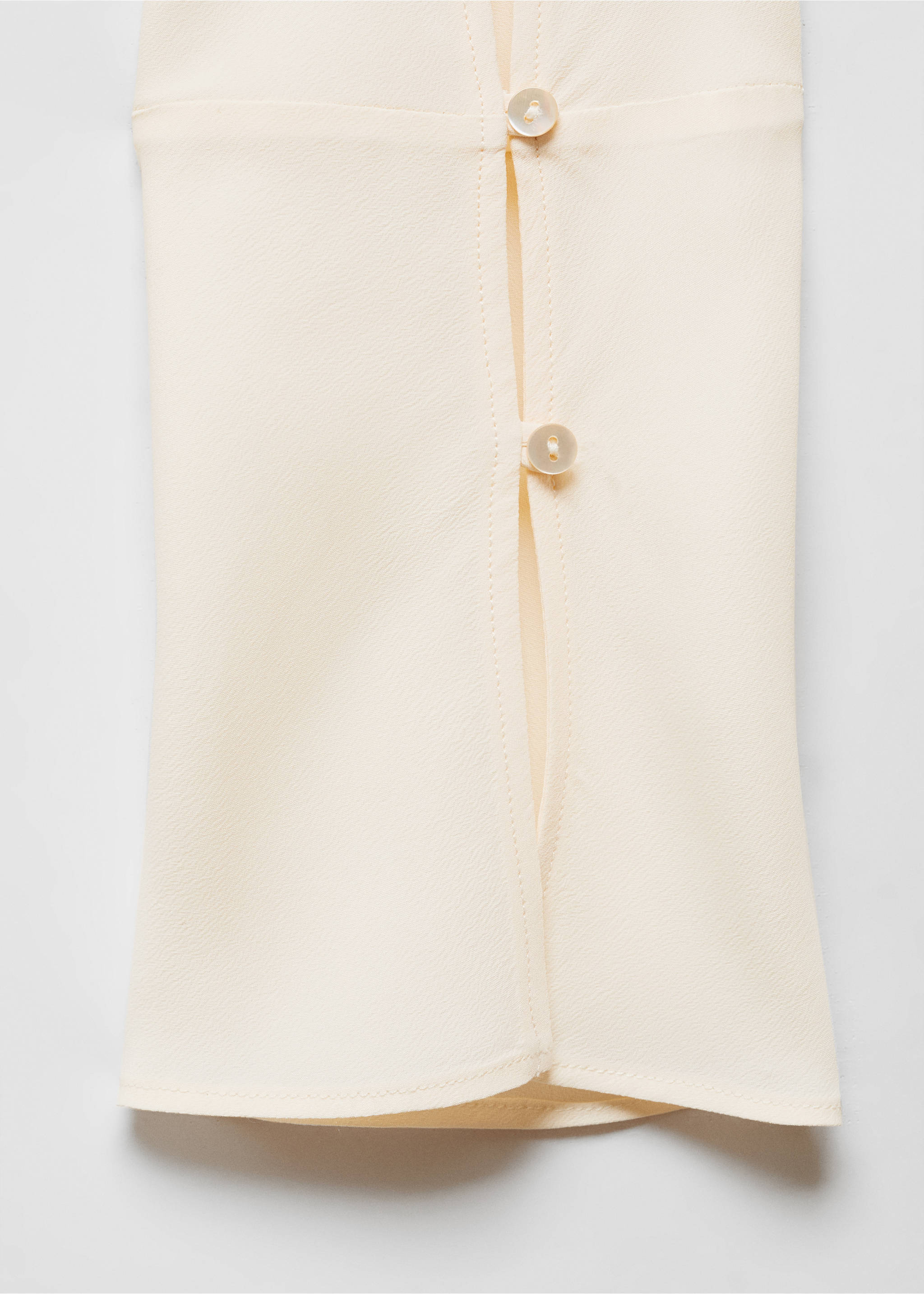 Silk-blend button-down shirt - Details of the article 0, Ecru. Ref: 67038657-00.
