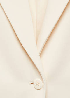 Suit jacket with decorative stitching — Ecru 7