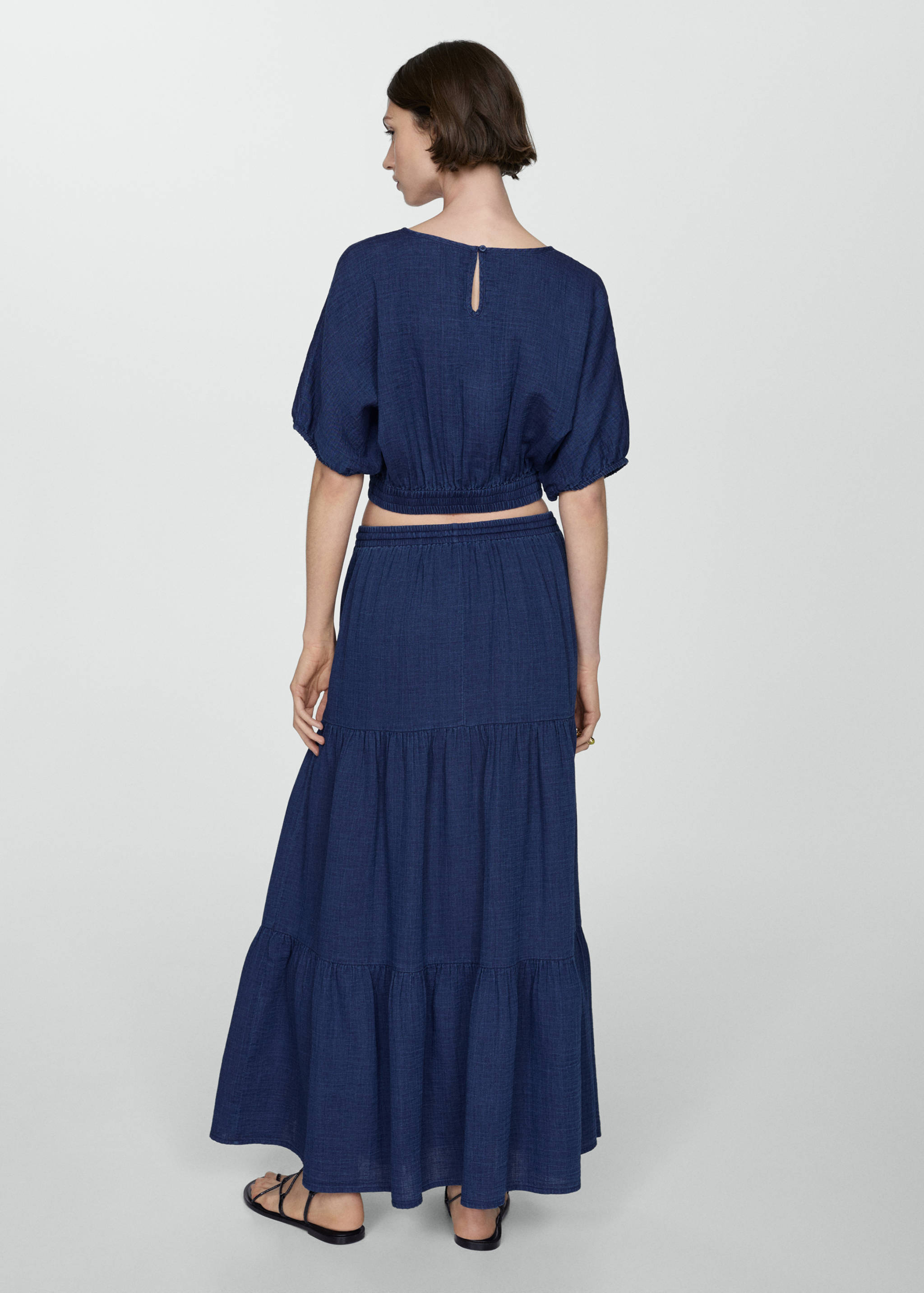 Jupe longue évasée coton - Verso de l’article