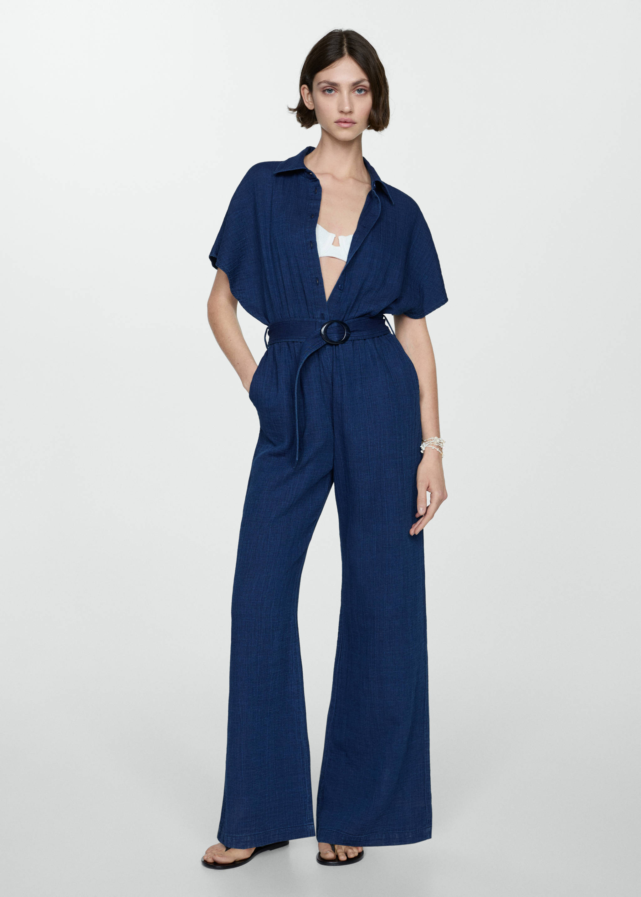 Denim shirt jumpsuit - General plane