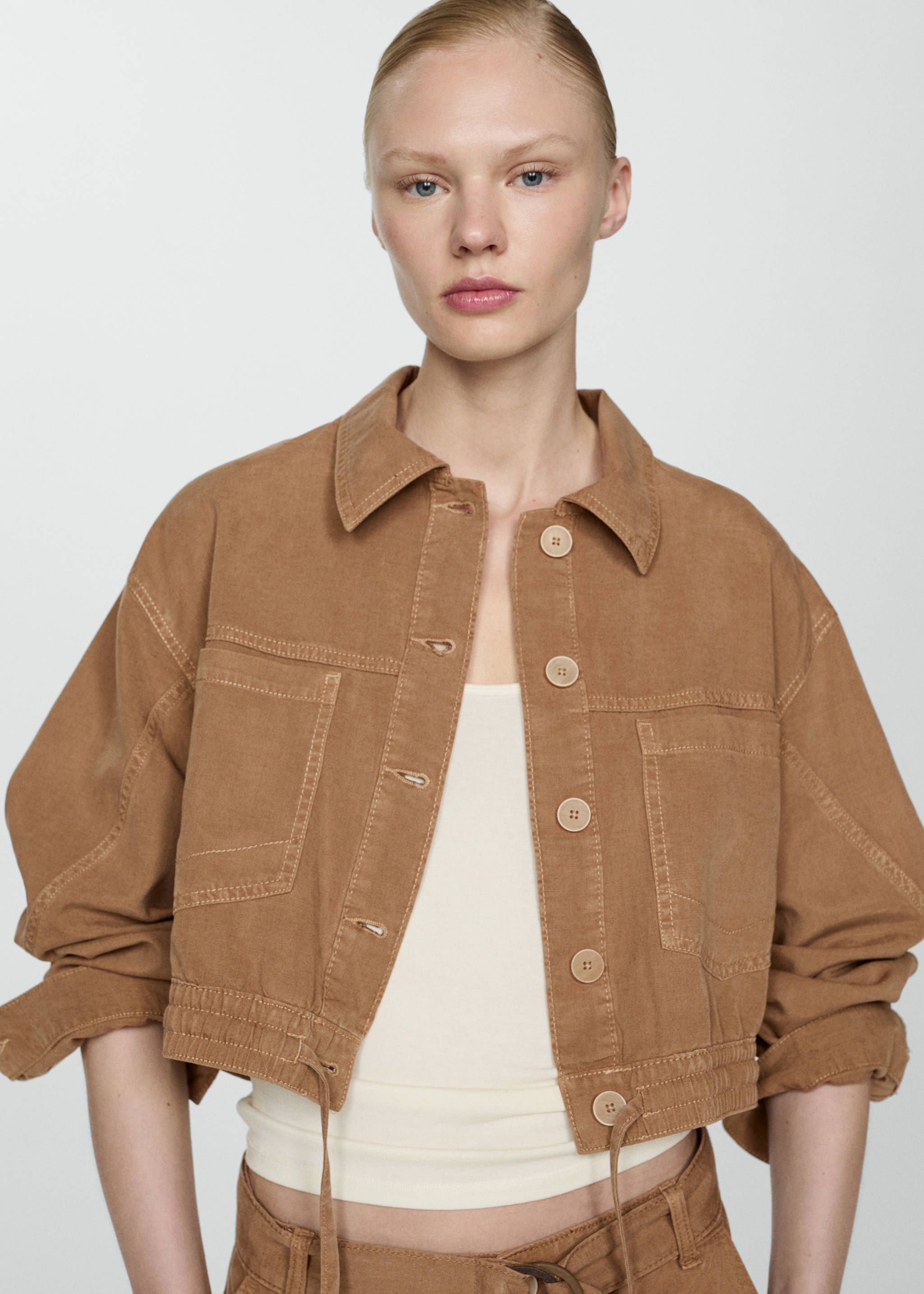 Lyocell jacket with bow - Medium plane