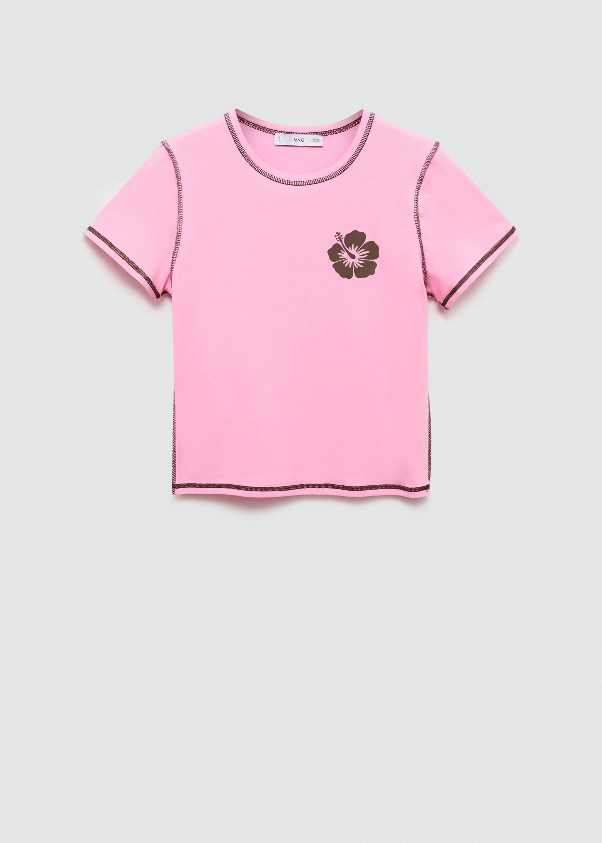 Camiseta crop estampada - Artículo sin modelo