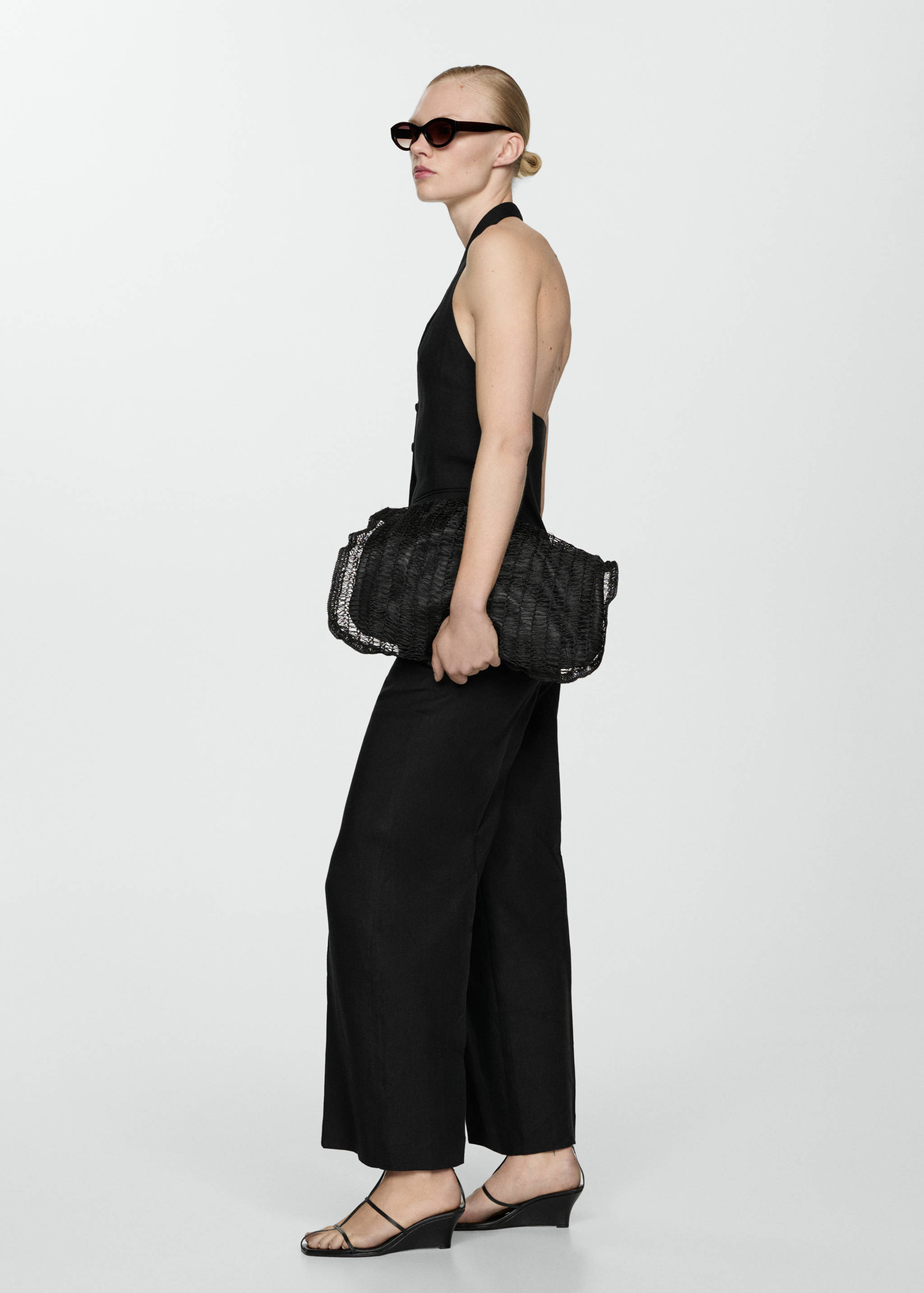 Halter neck linen vest - General plane