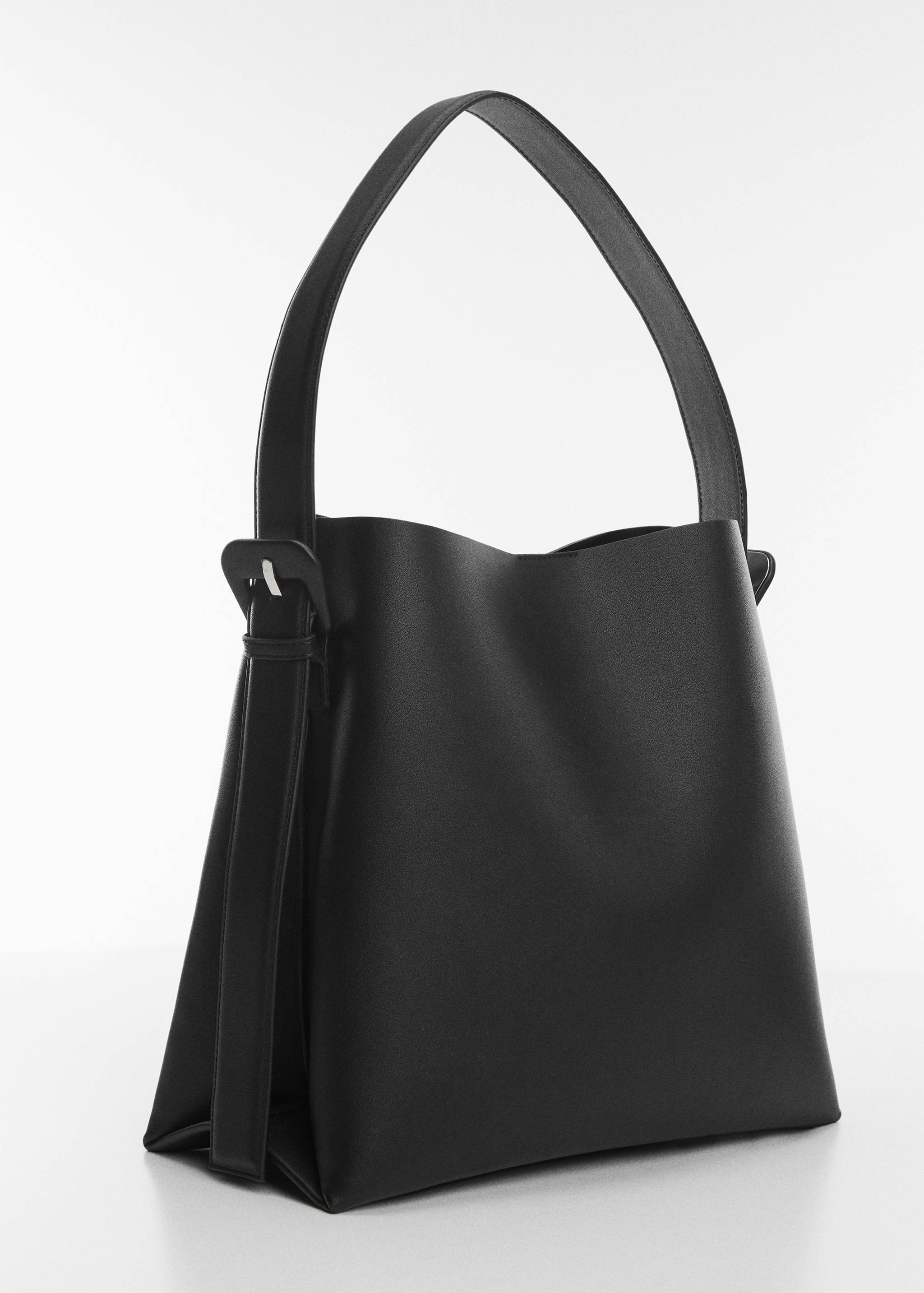 Shopper bag with buckle - Medium plane