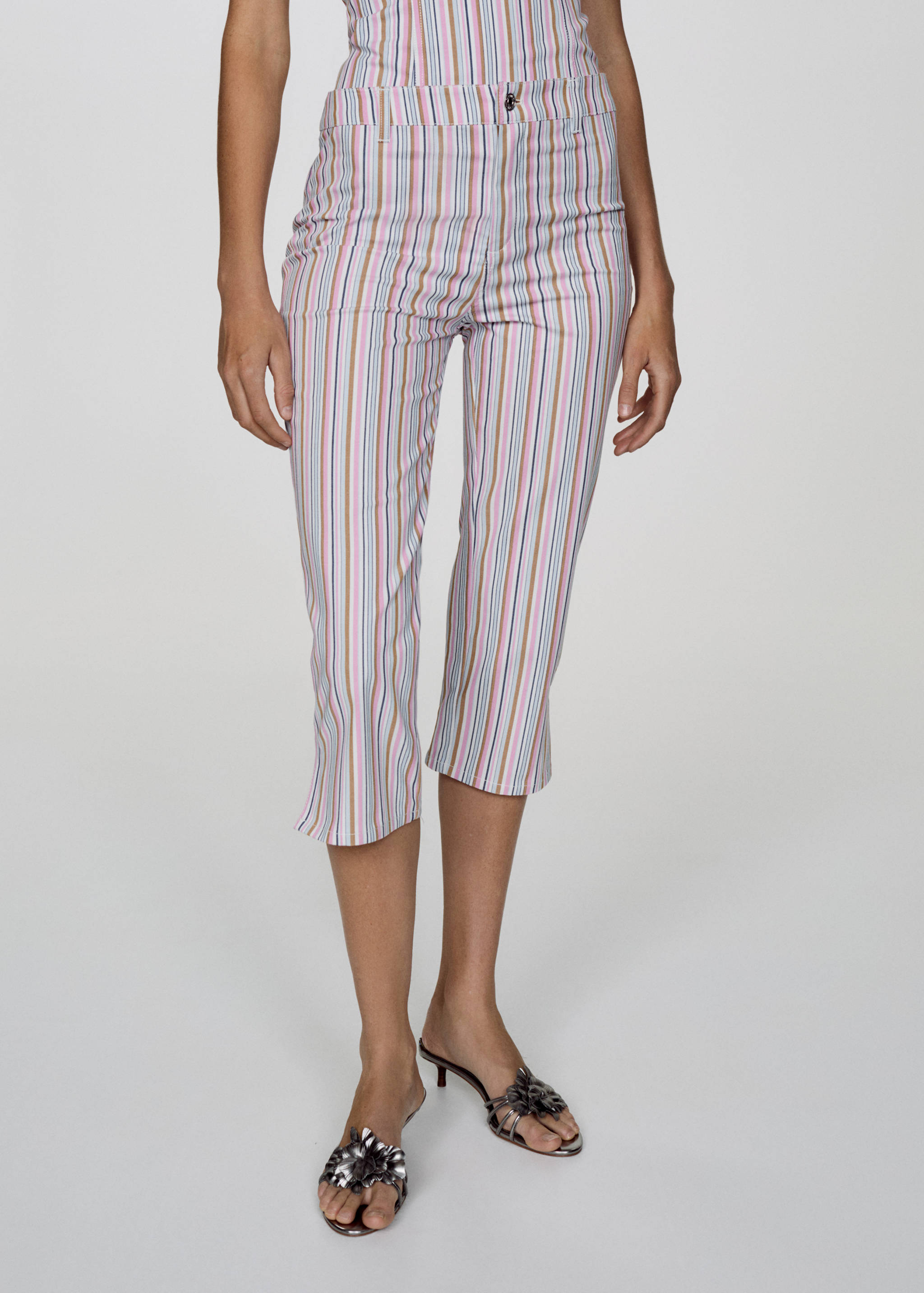 Striped capri jeans - Details of the article 6