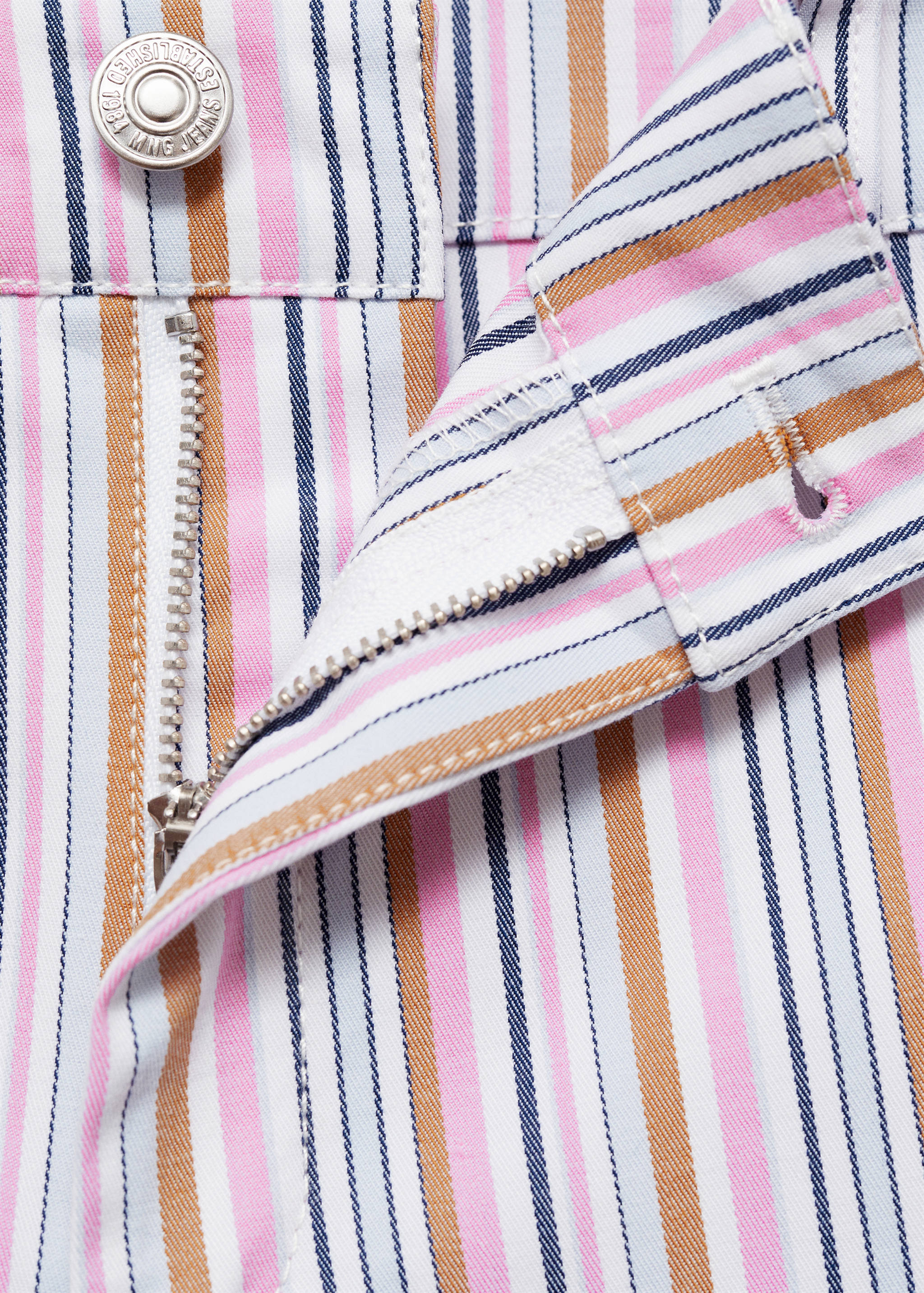 Striped capri jeans - Details of the article 8