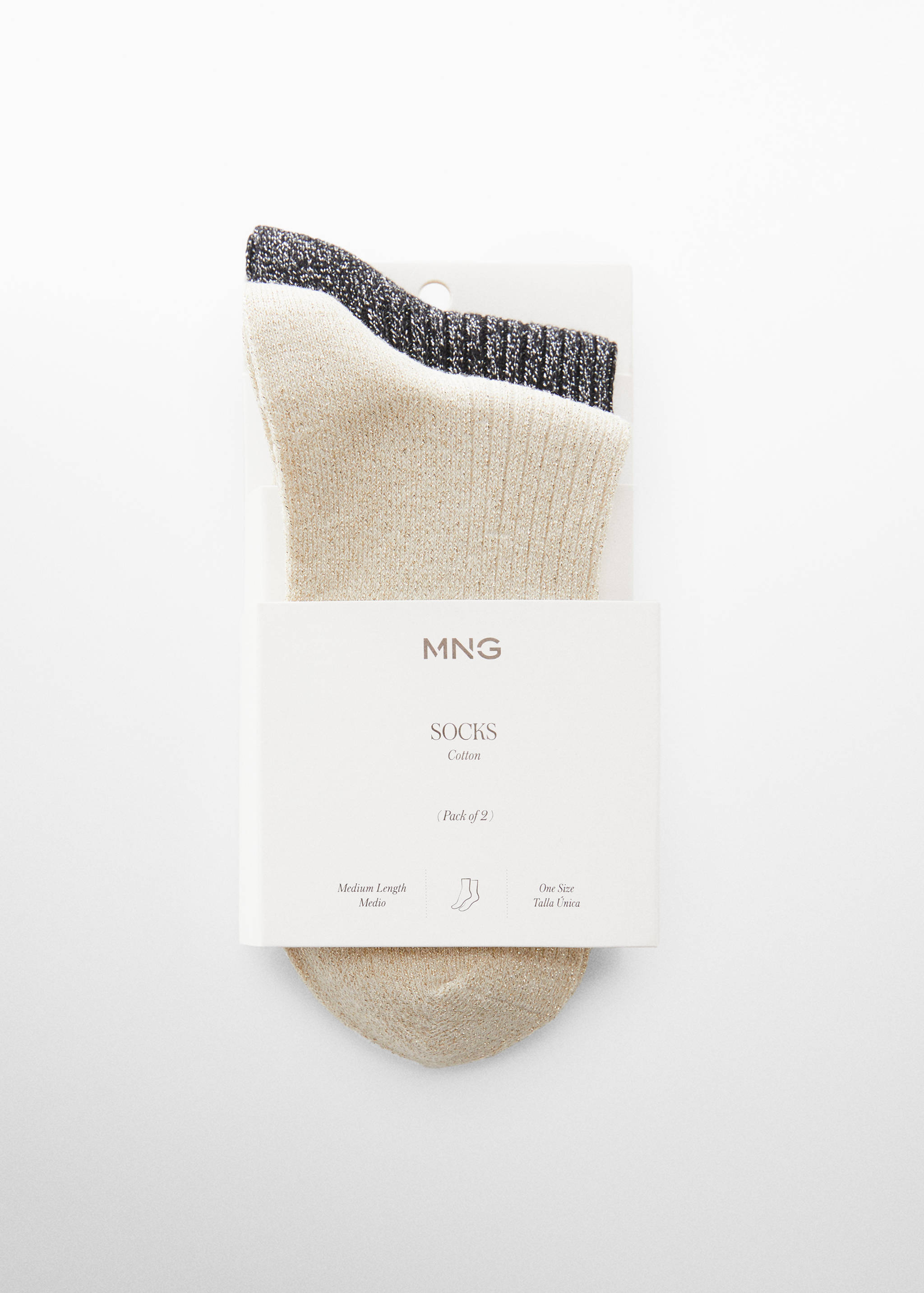 2 pack lurex socks - Medium plane