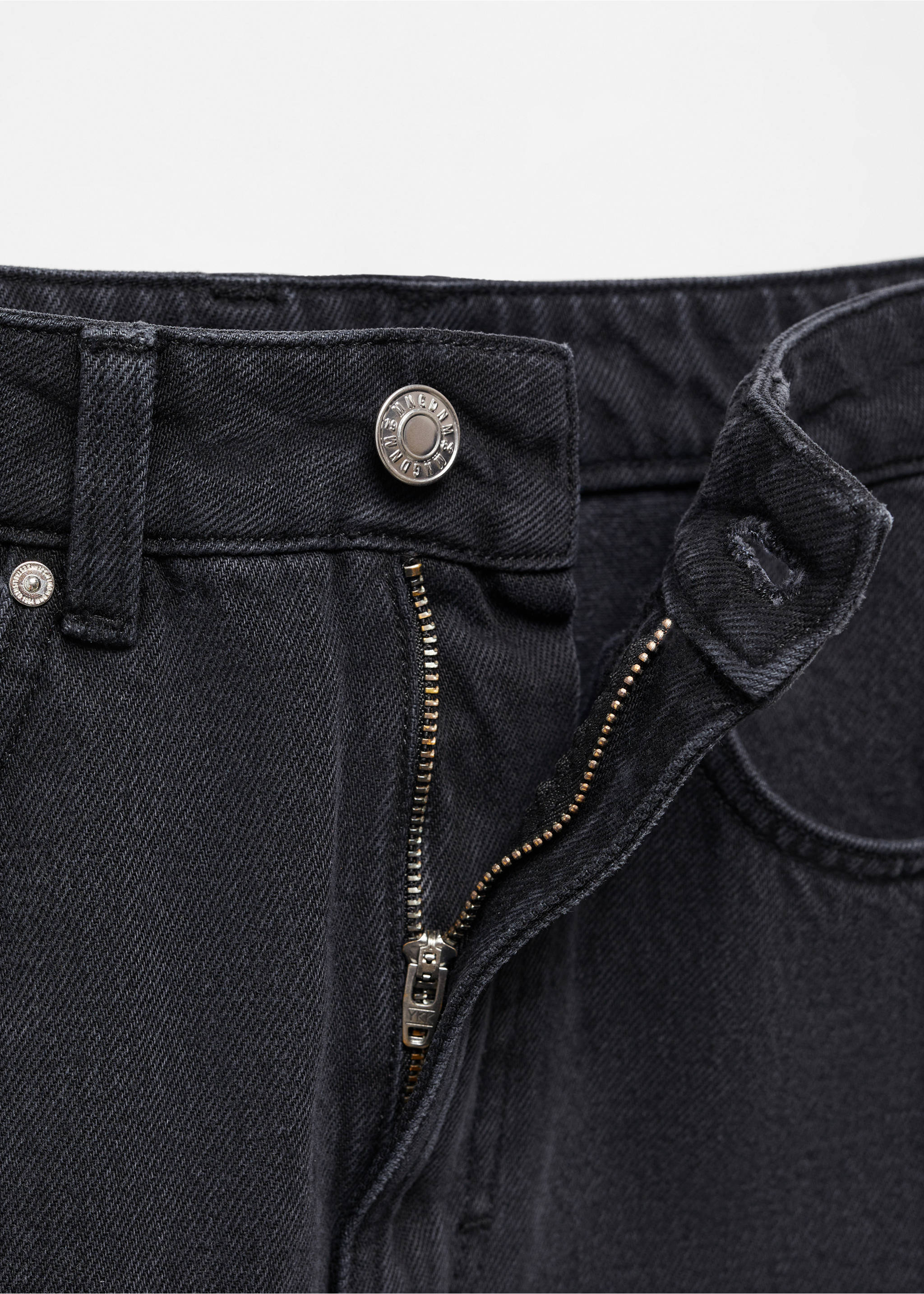 Jupe jean fendue - Détail de l'article 8, Black denim. Ref: 67040261-00.