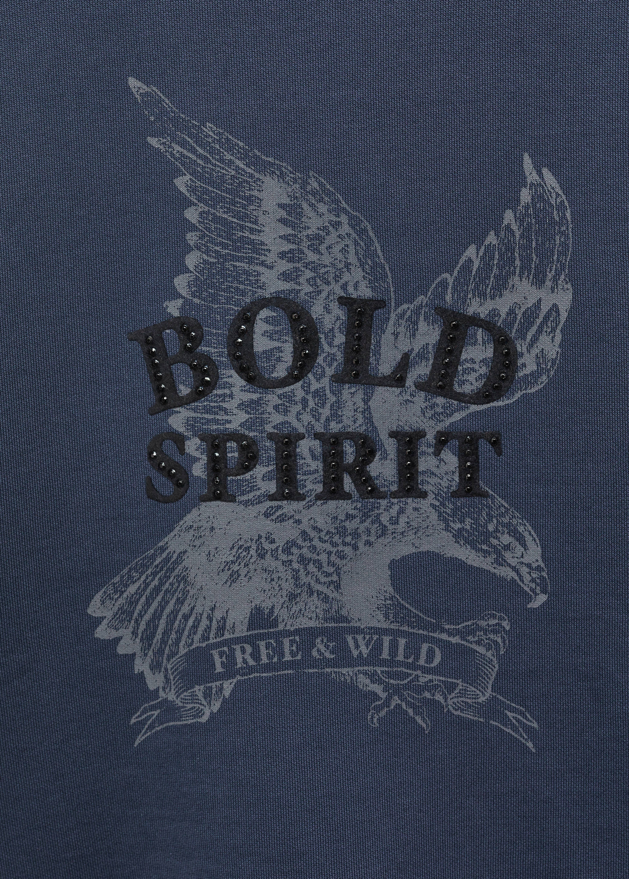 Gemustertes Sweatshirt mit Aufschrift - Detail des Artikels 8