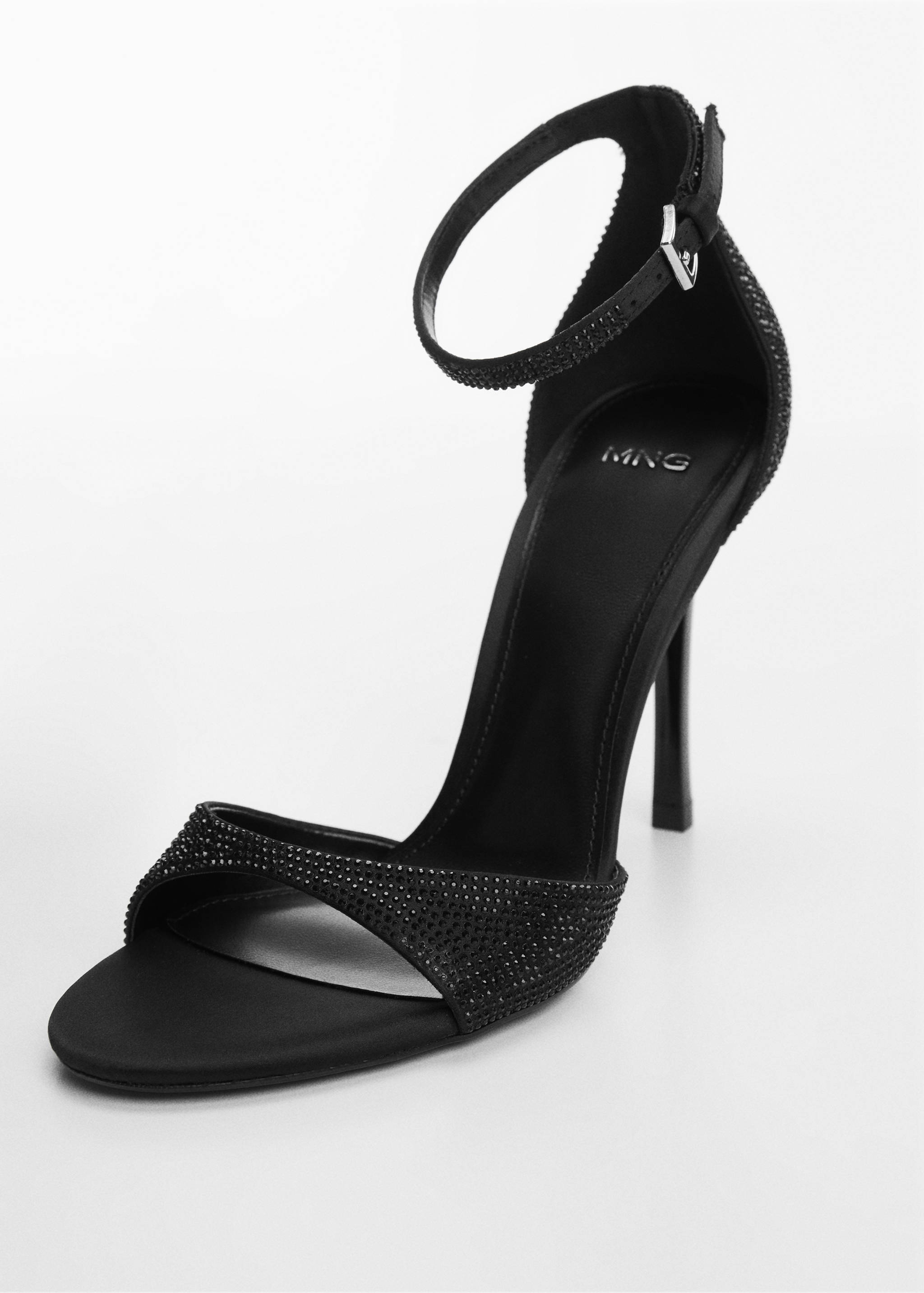 Heeled sandals with rhinestone detail - Details of the article 1