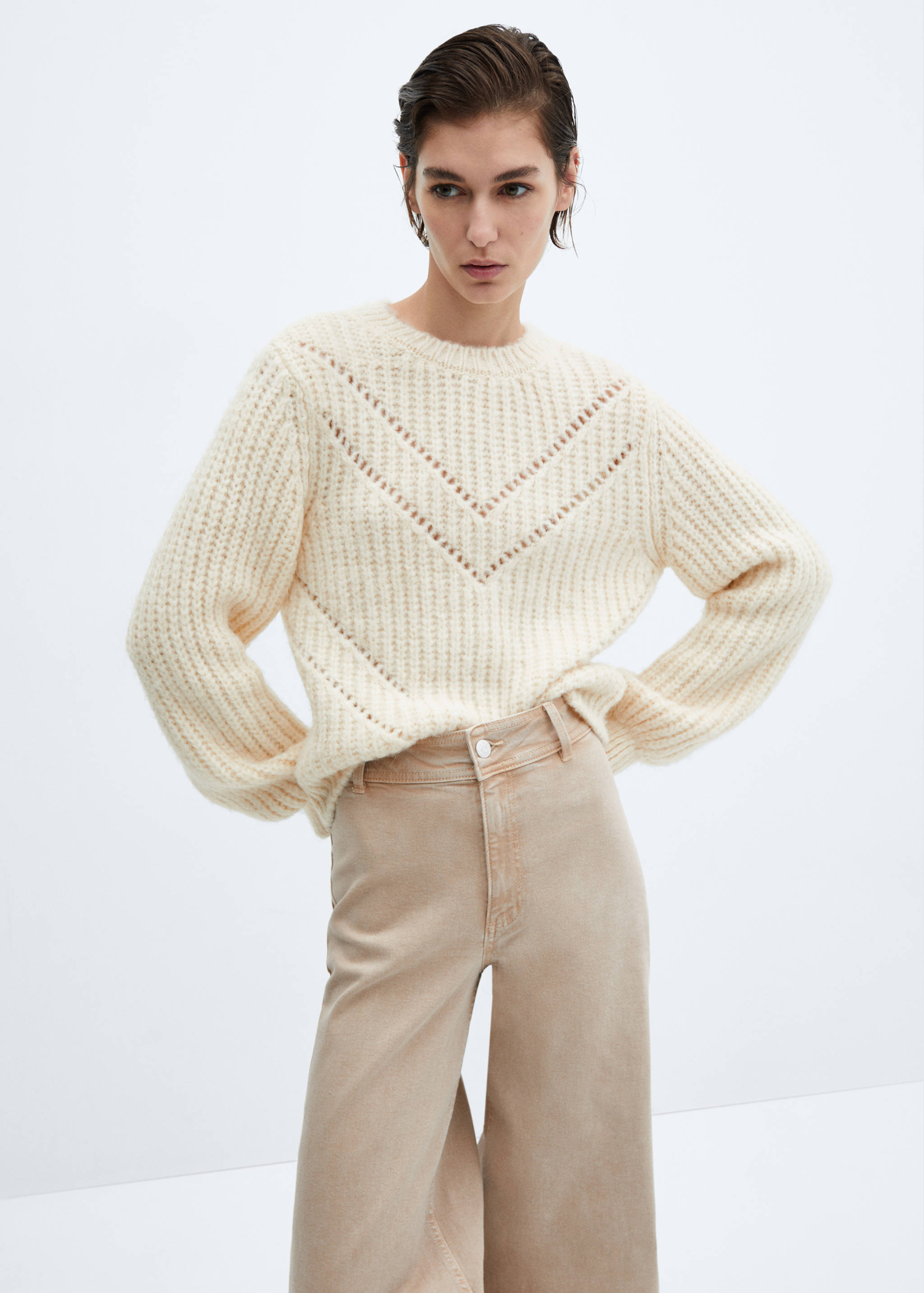 Jean style jupe-culotte Catherin taille haute - Détail de l'article 1