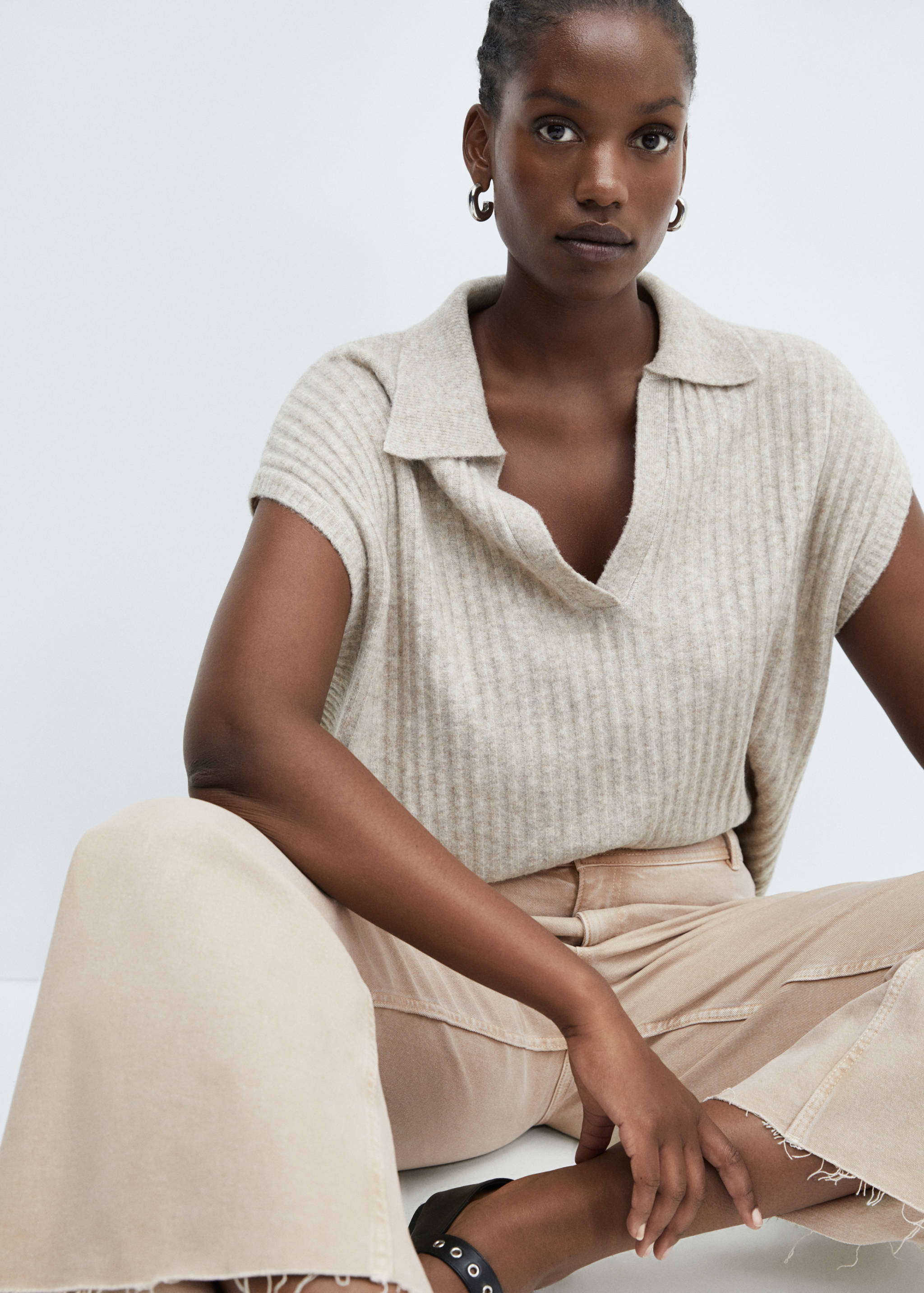 Jean style jupe-culotte Catherin taille haute - Détail de l'article 4