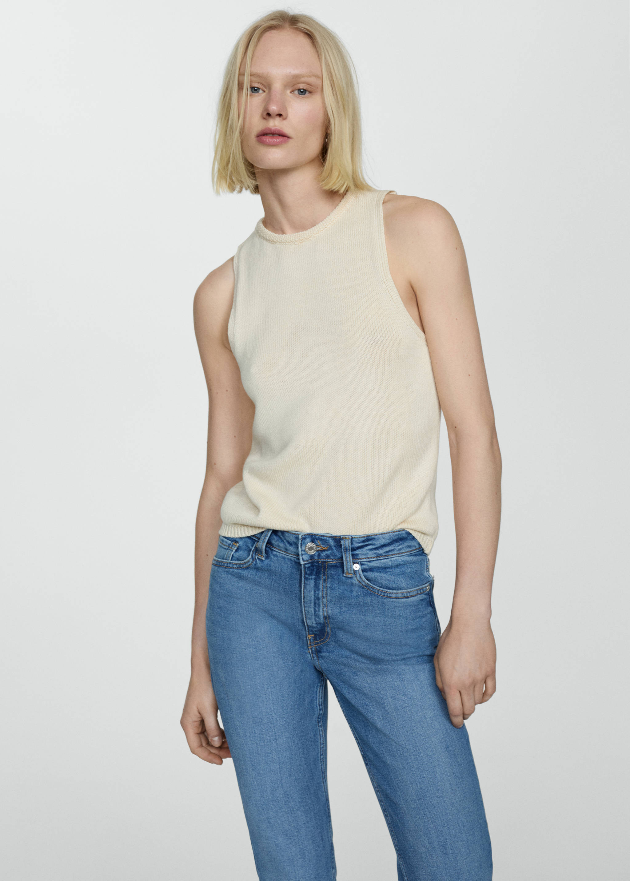 Джинсы flare с посадкой на талии - Деталь изделия 1