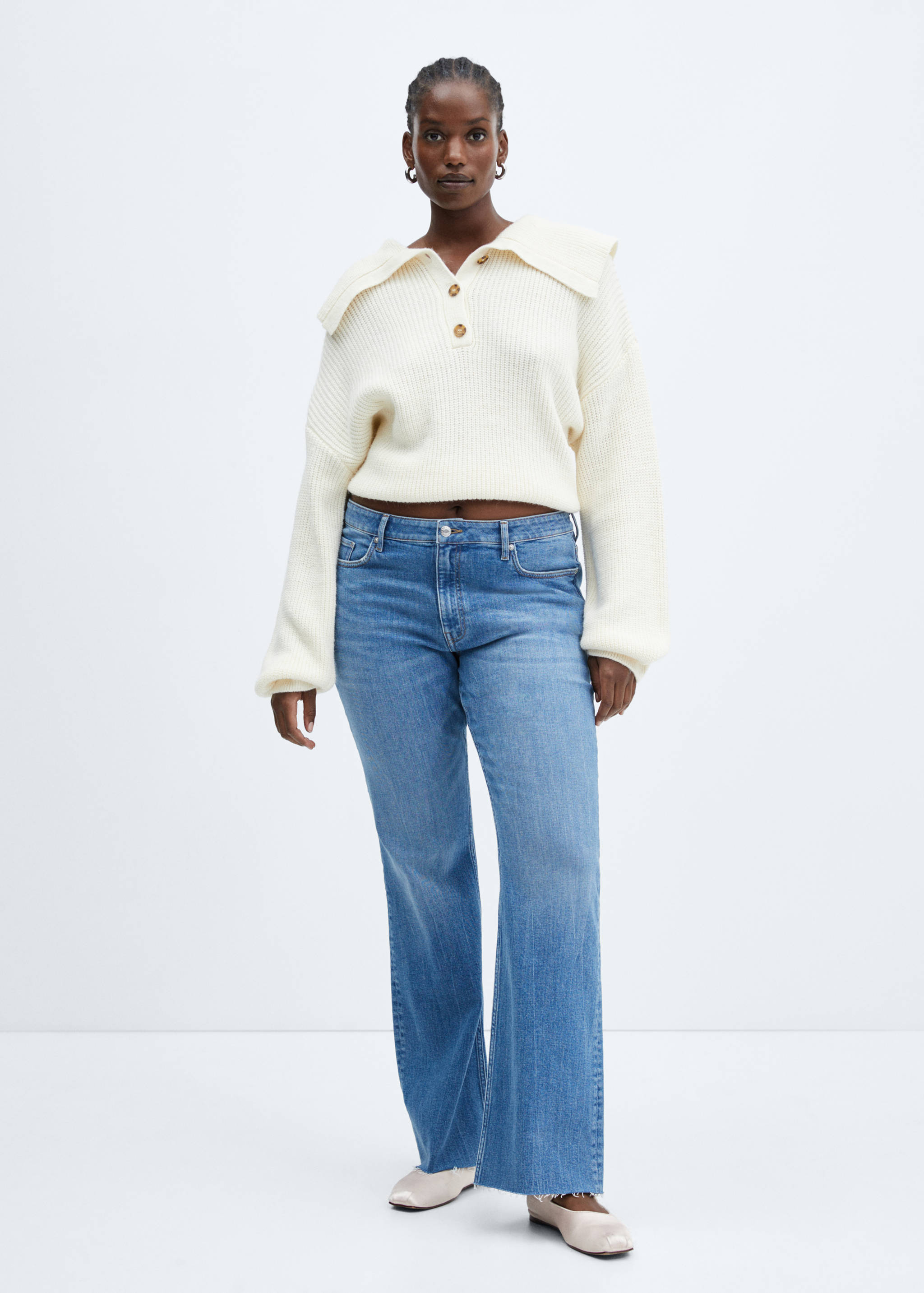 Джинсы flare с посадкой на талии - Деталь изделия 3