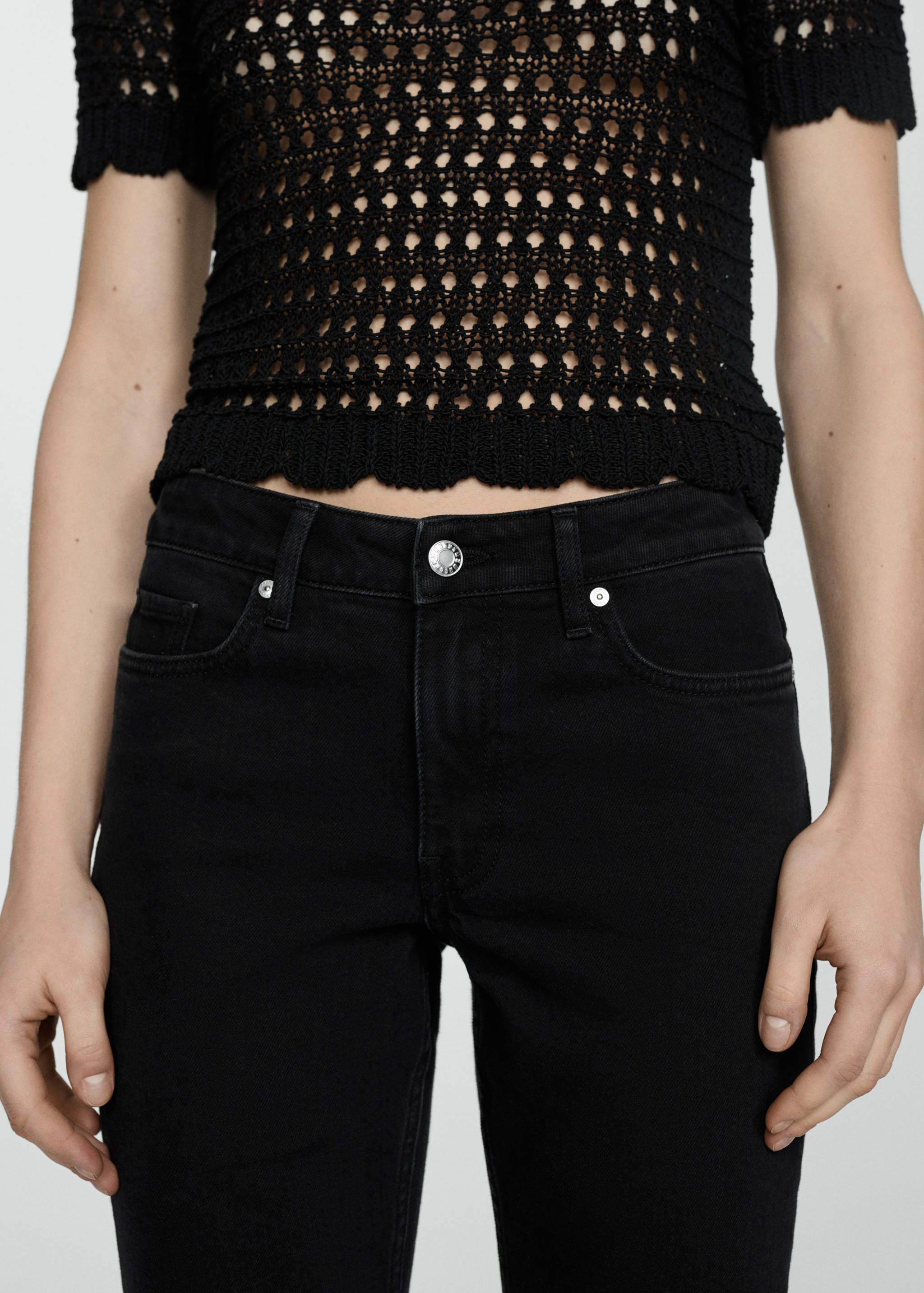 Джинсы flare с посадкой на талии - Деталь изделия 6