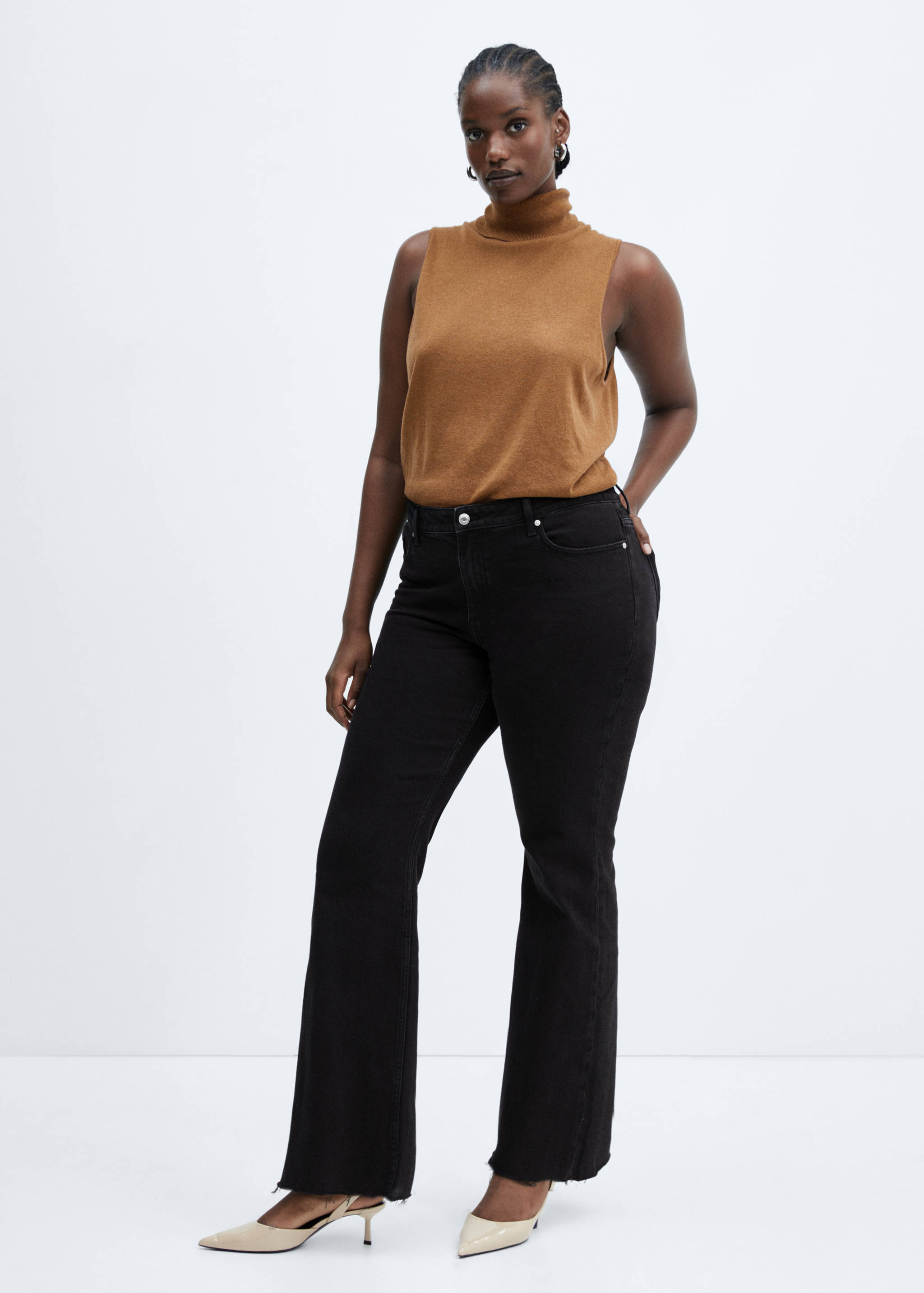 Джинсы flare с посадкой на талии - Деталь изделия 3