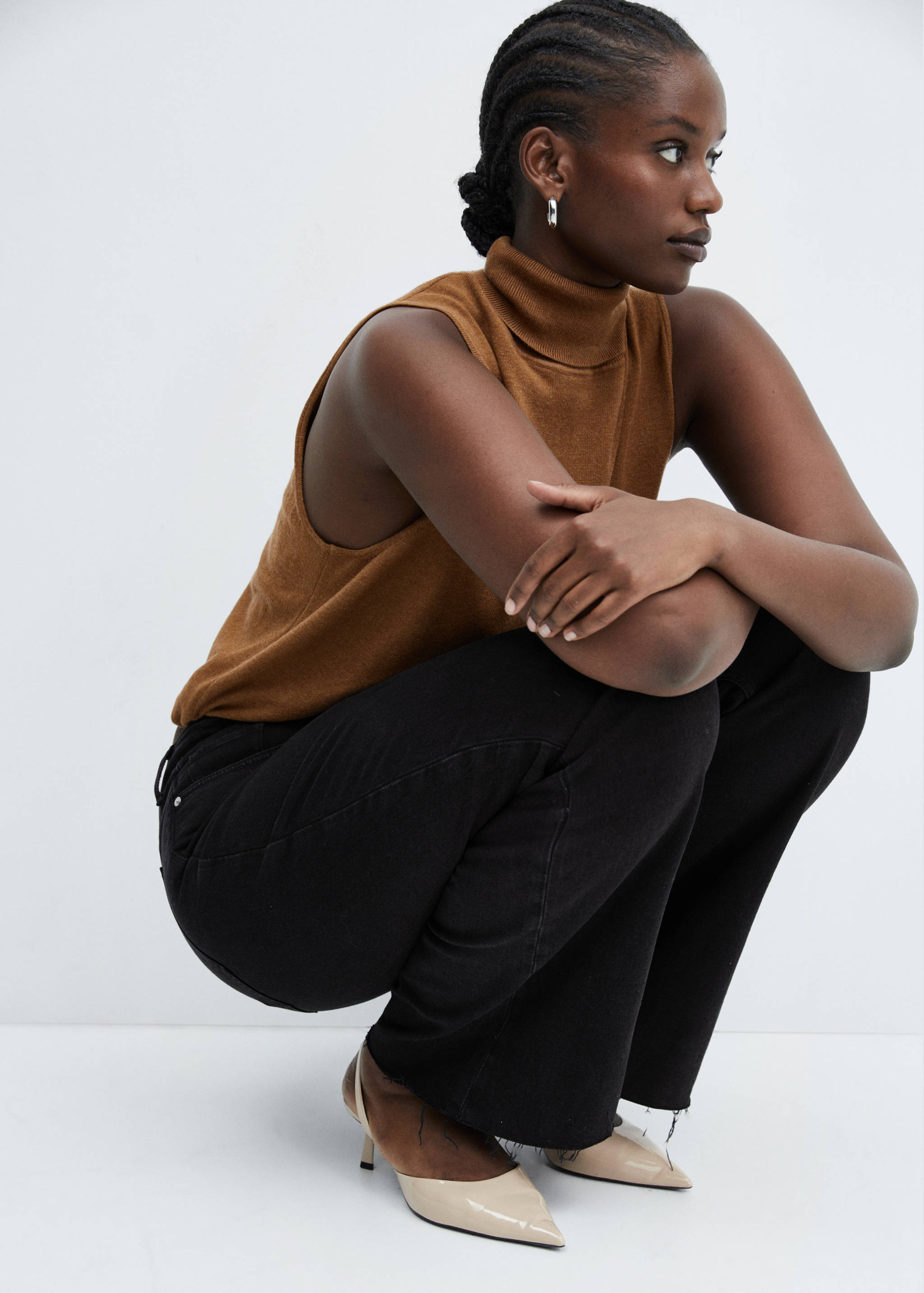 Джинсы flare с посадкой на талии - Деталь изделия 4