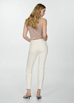 Claudia slim-fit cropped jeans — Ecru 3