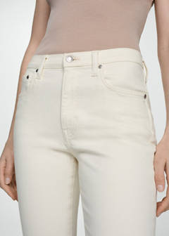 Claudia slim-fit cropped jeans — Ecru 6