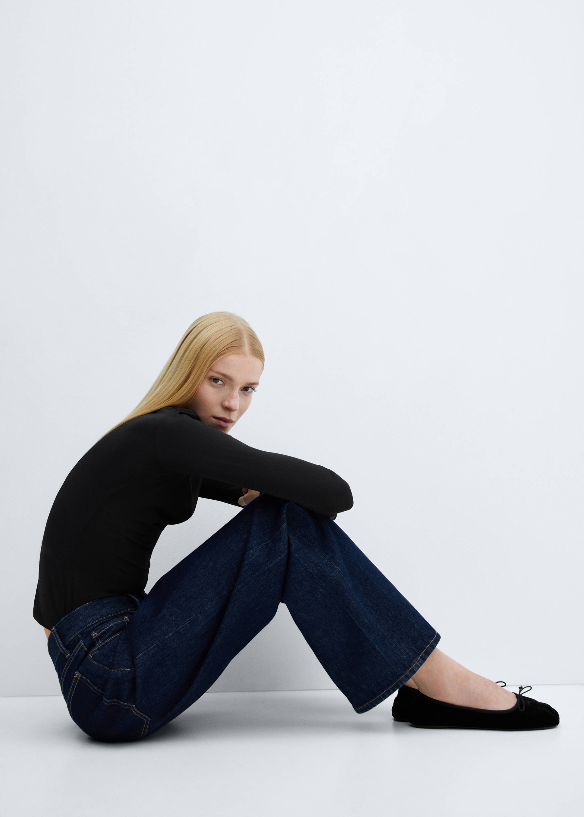 Ballerines velours nœud - Plan général