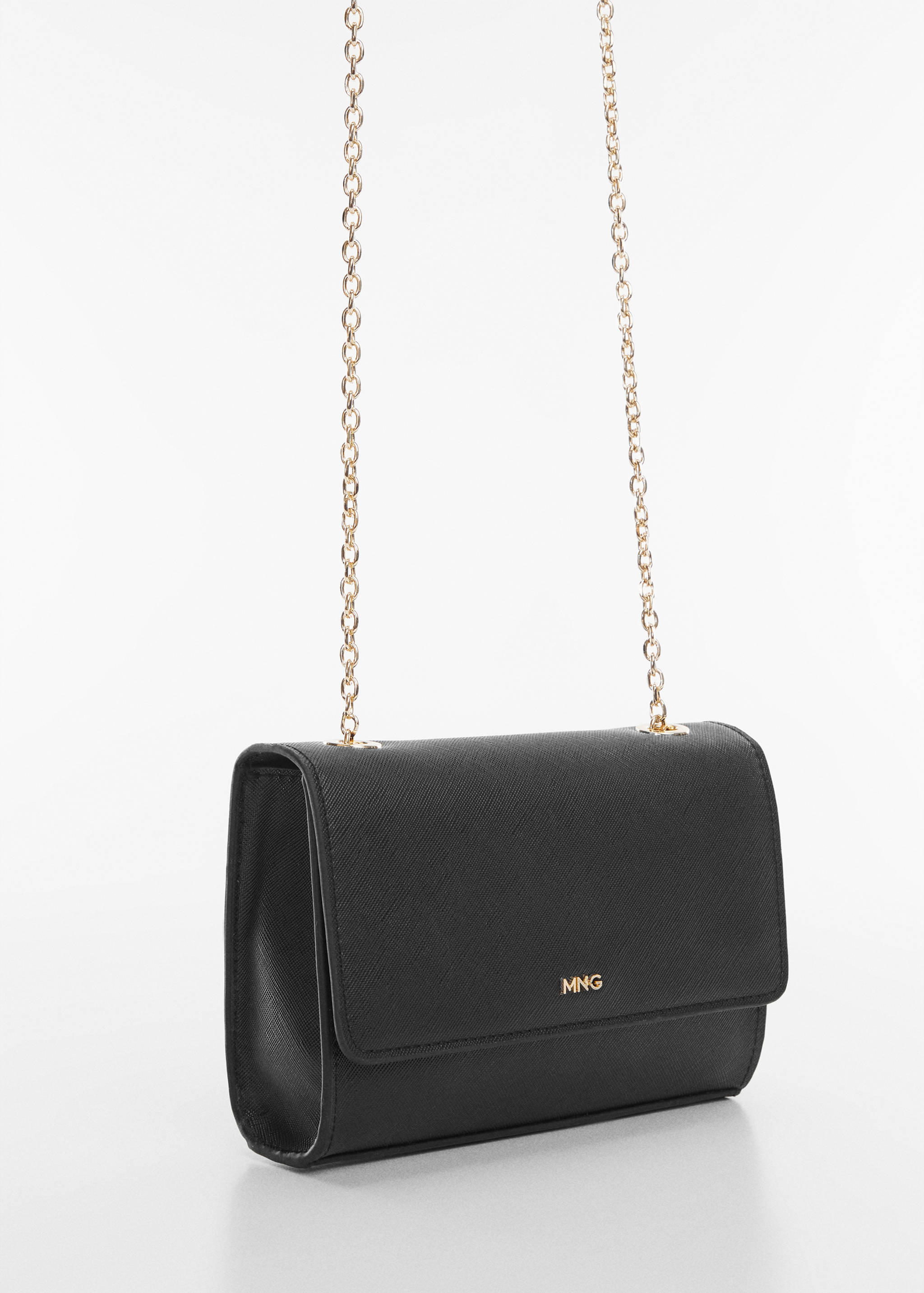 Saffiano-effect chain bag - Medium plane