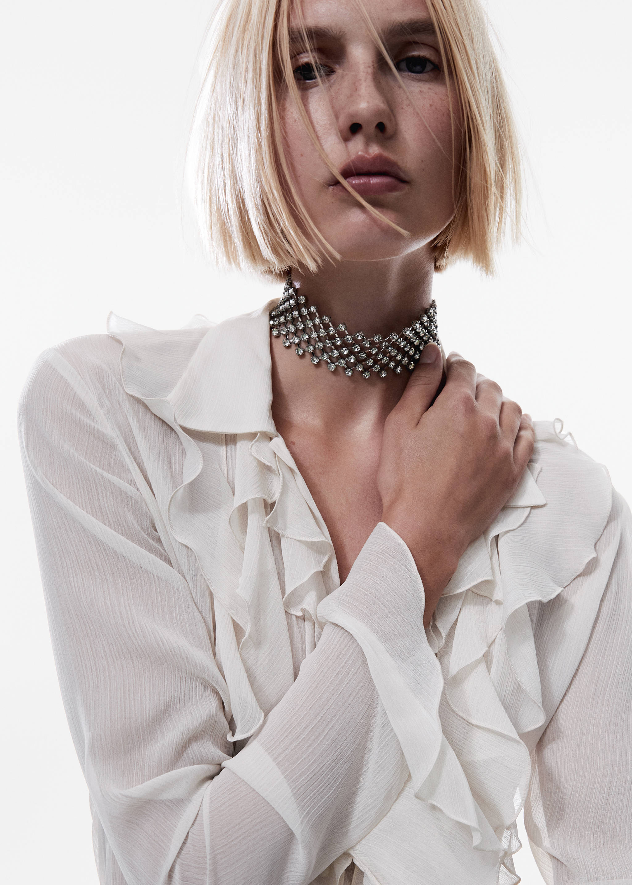 Crystal choker necklace - General plane