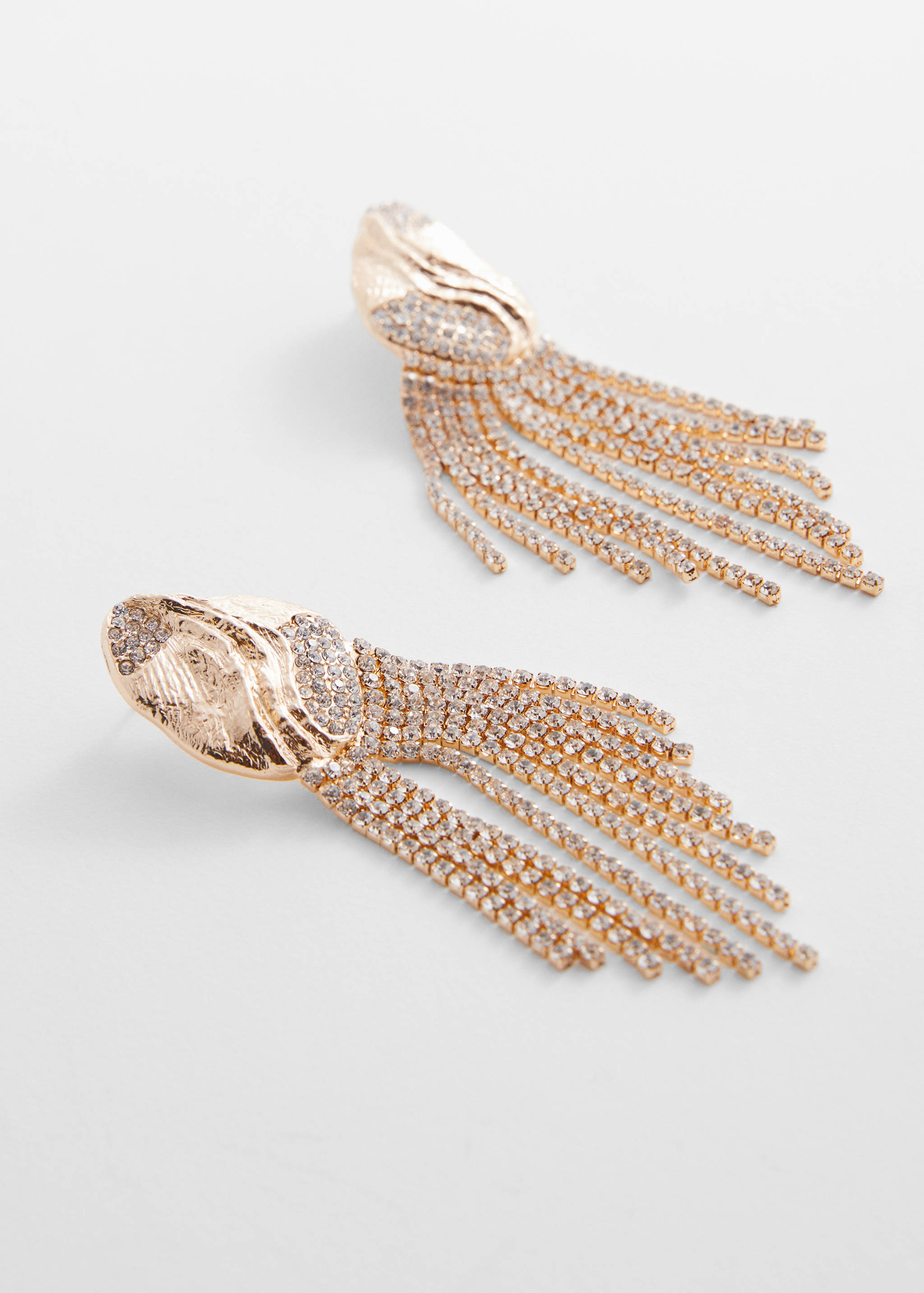 Crystal waterfall earrings - Medium plane