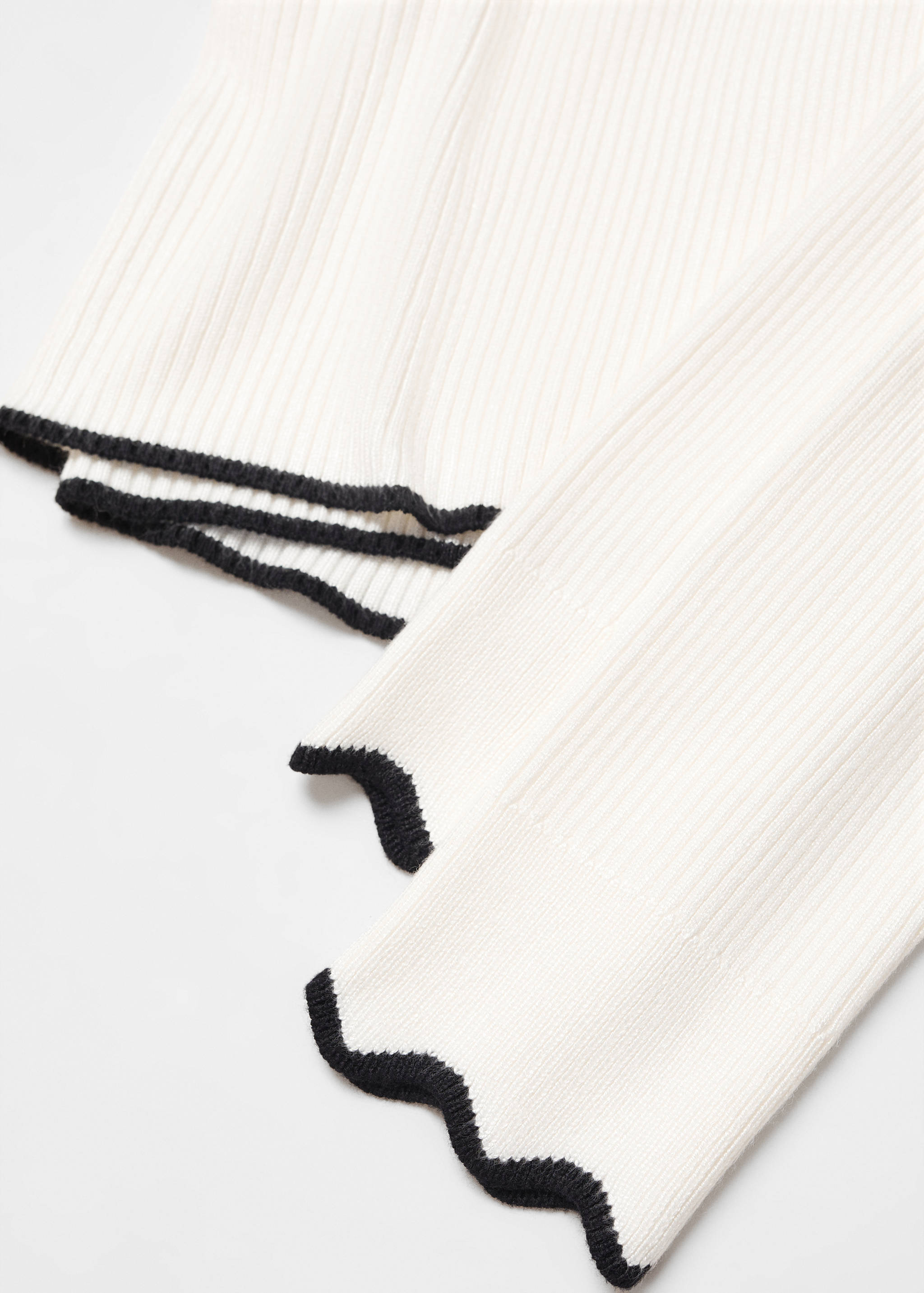 Pull-over maille côtelée contrasté - Détail de l'article 8