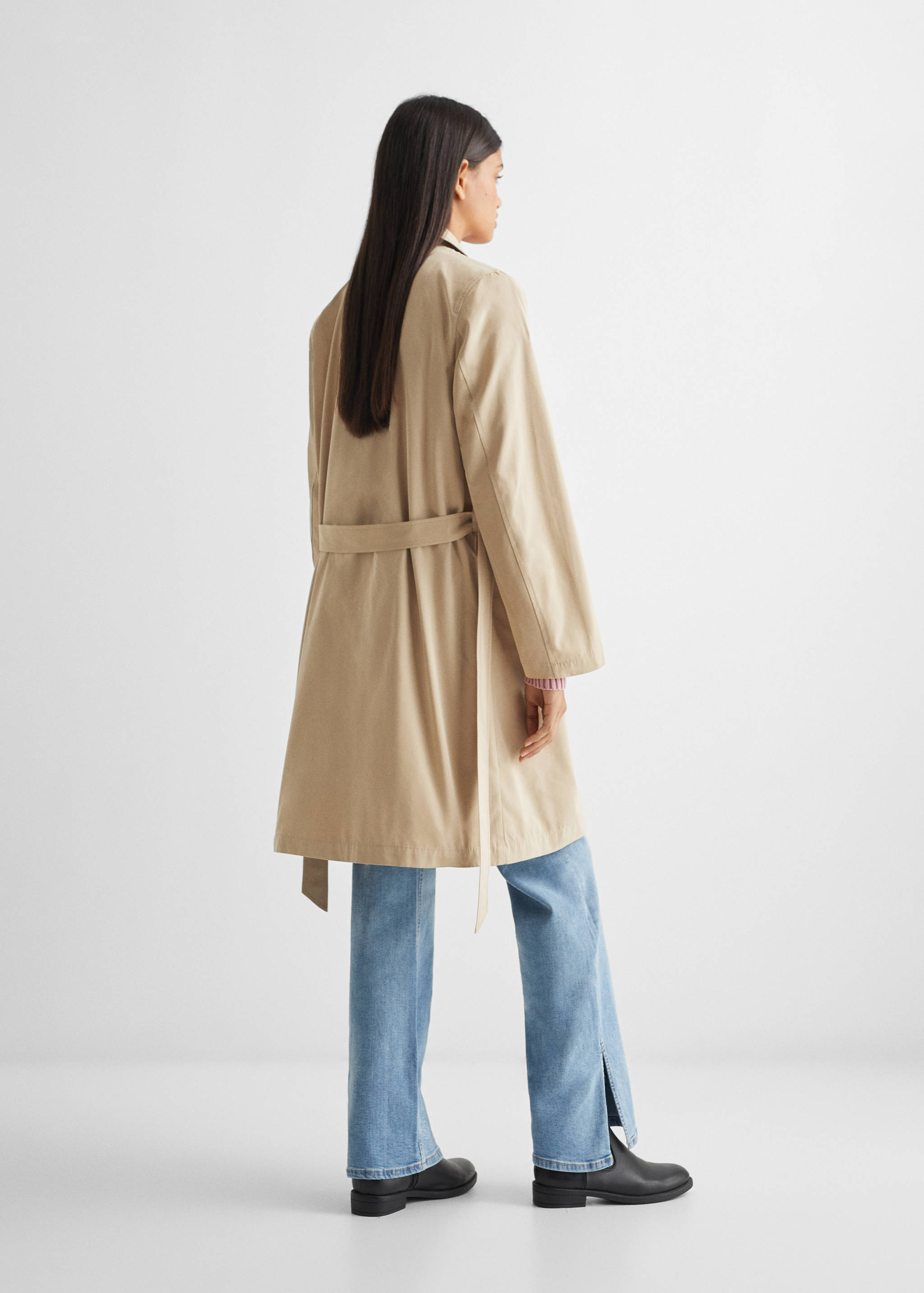 Classic trench coat with belt - Reverse of the article