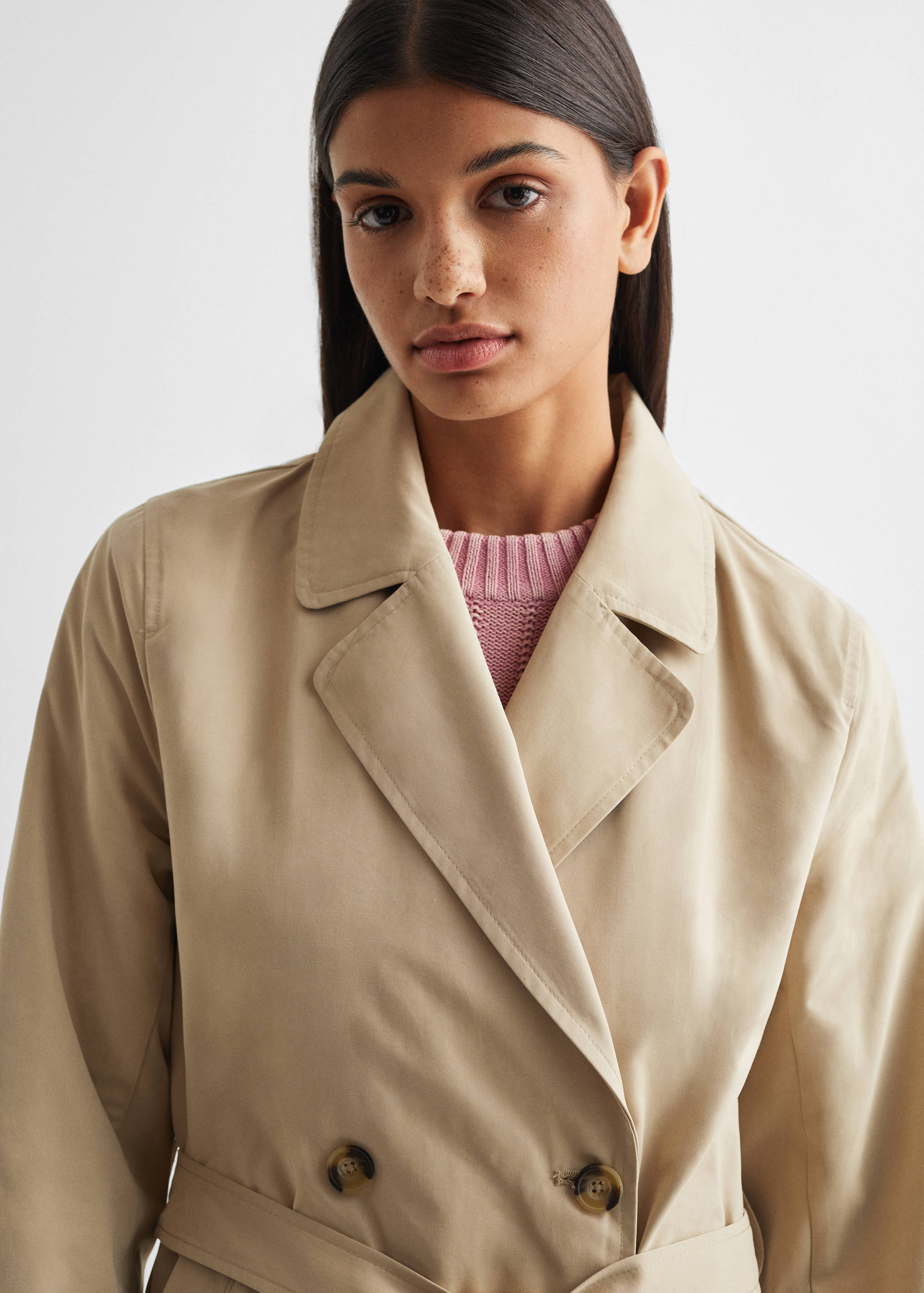 Classic trench coat with belt - Details of the article 1