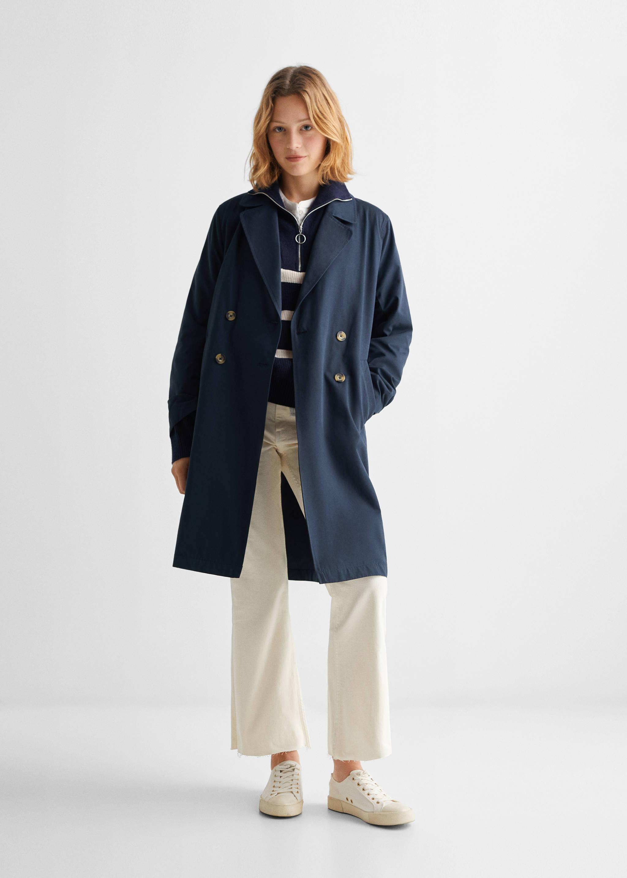 Classic trench coat with belt - General plane