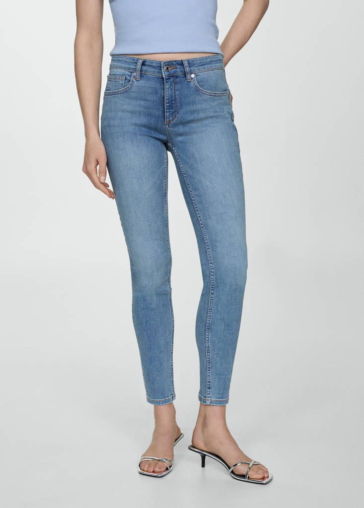 Skinny push-up jeans — Medium Blue