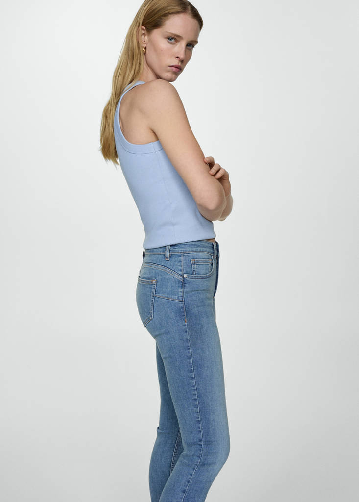 Skinny push-up jeans — Medium Blue