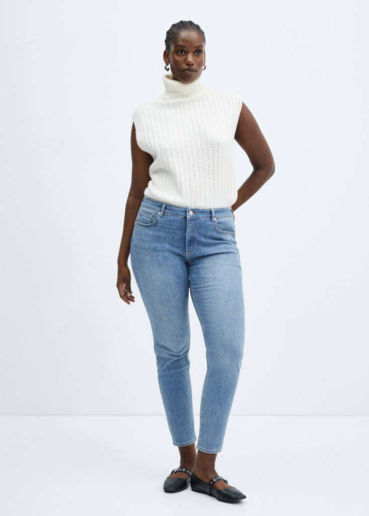 Skinny push-up jeans — Medium Blue