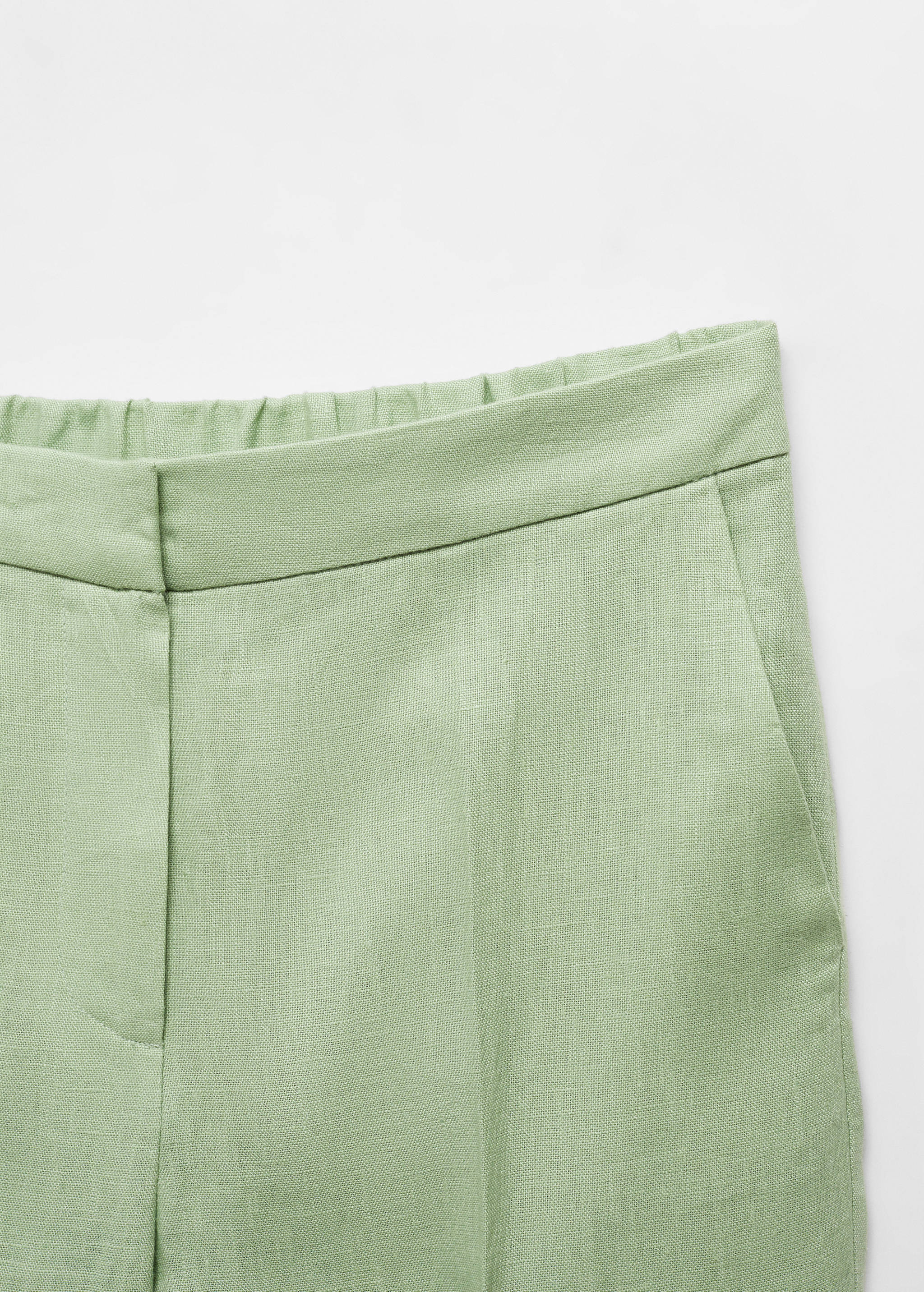 100% linen straight trousers - Details of the article 8