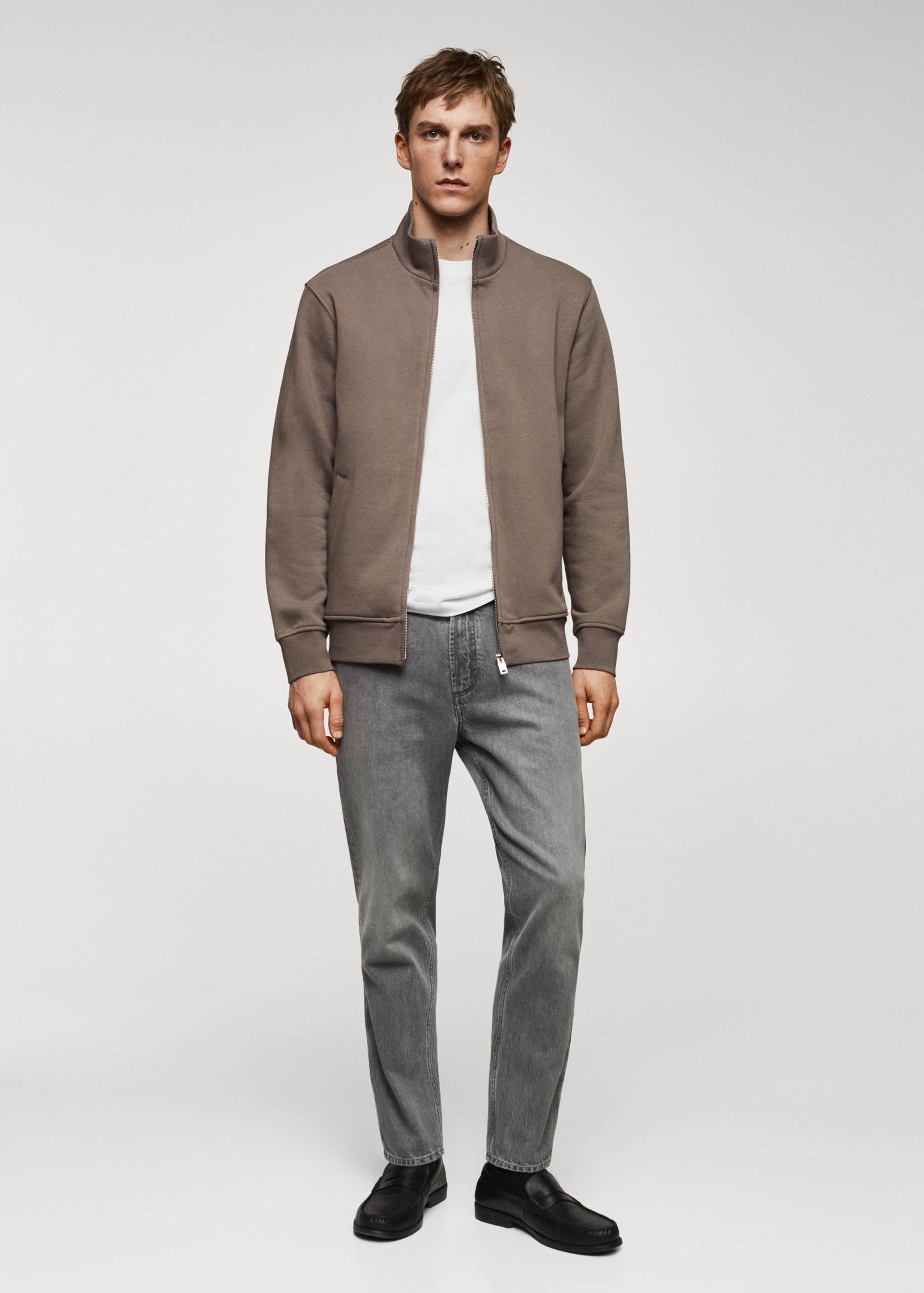 Zipper cotton sweater - General plane