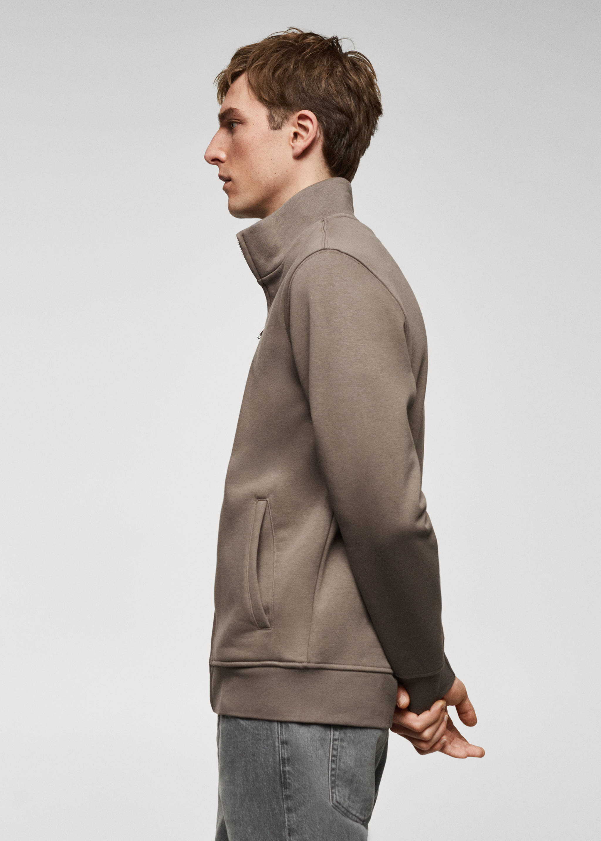 Zipper cotton sweater - Details of the article 2