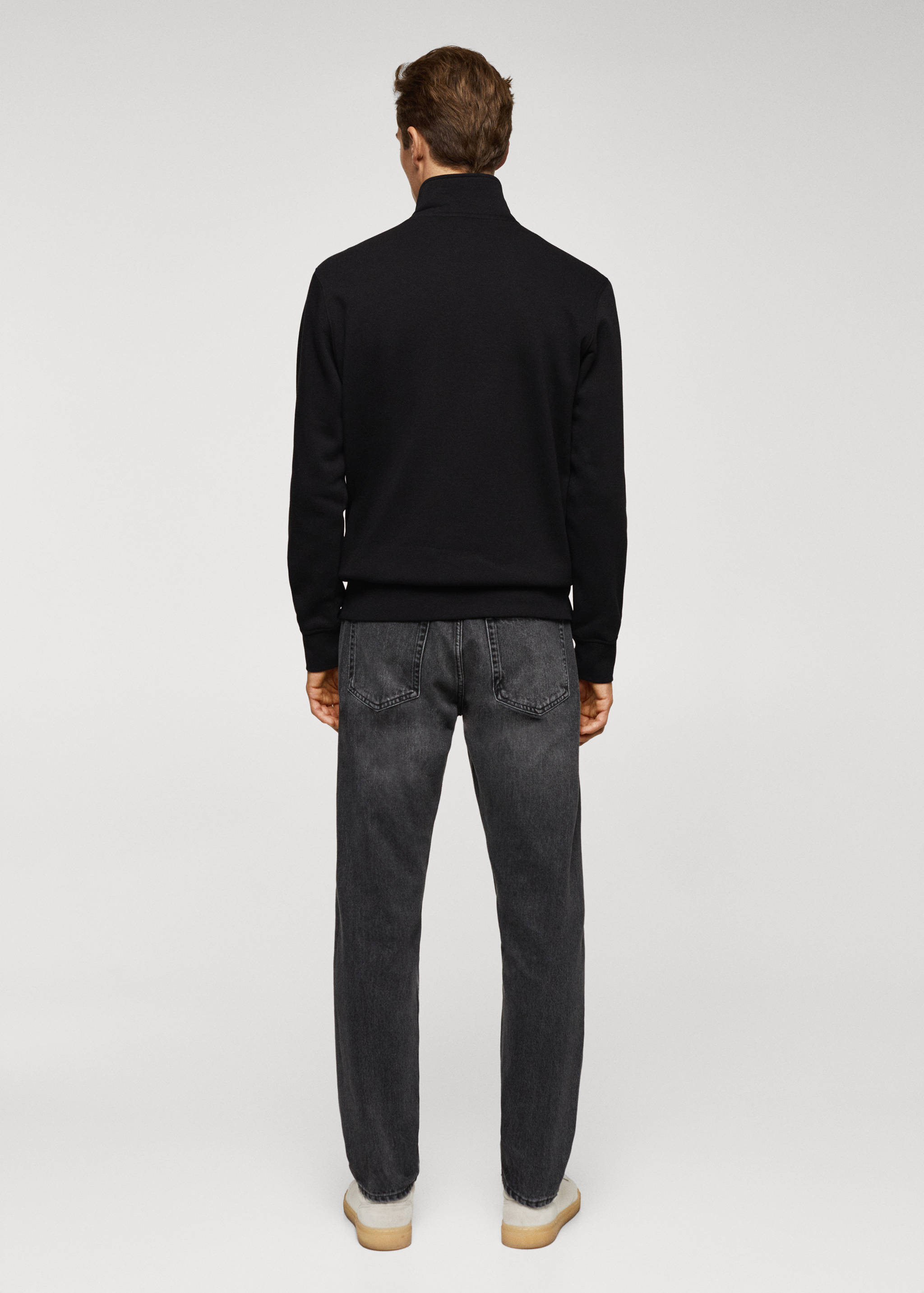 Zipper cotton sweater - Reverse of the article