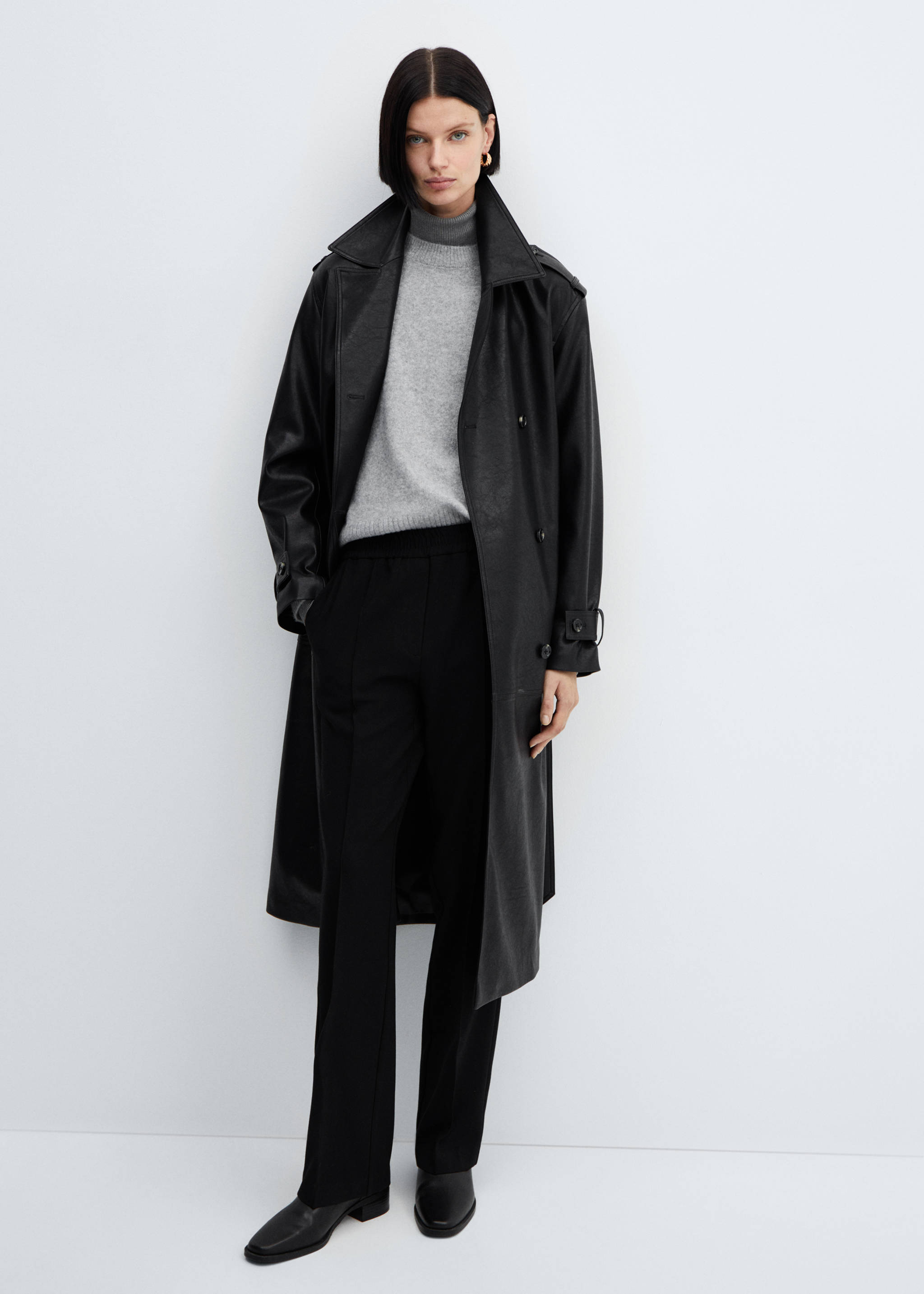 Straight-fit trousers with elastic waist - Details of the article 2