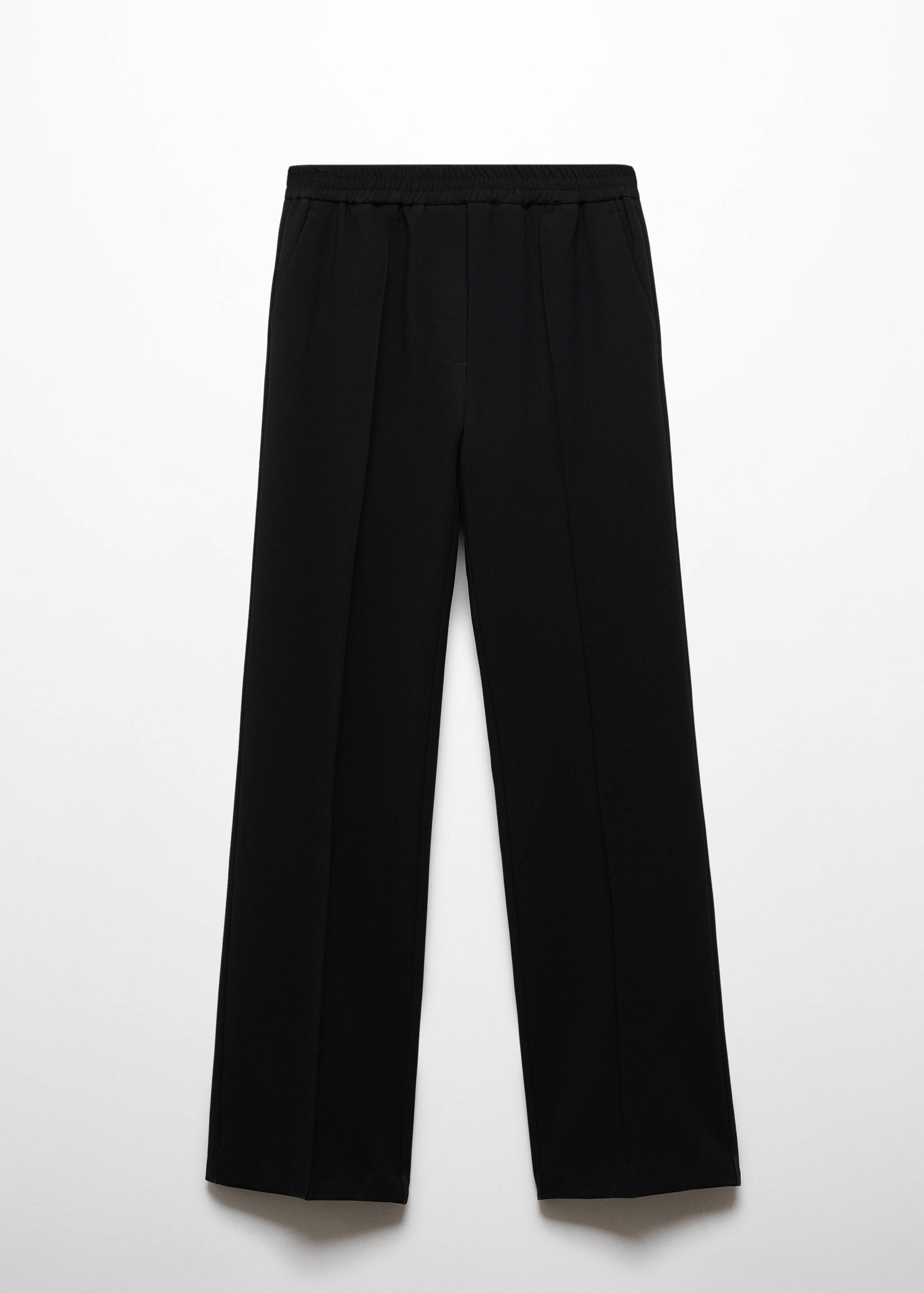 Straight-fit trousers with elastic waist - Article without model
