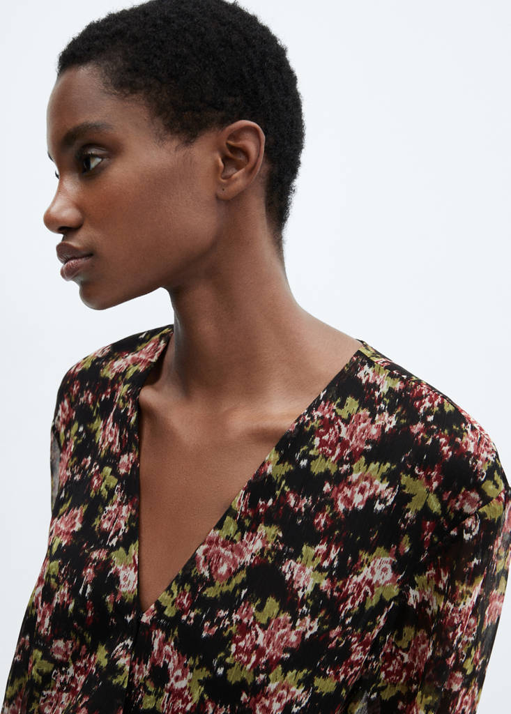 Knot print dress — Black