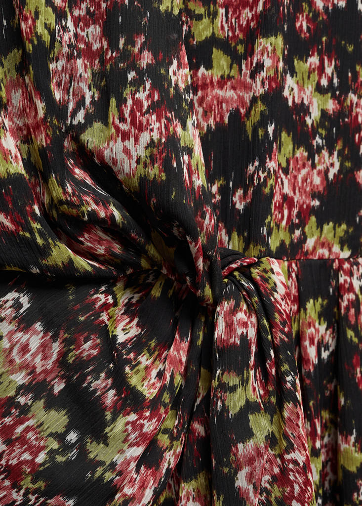 Knot print dress — Black