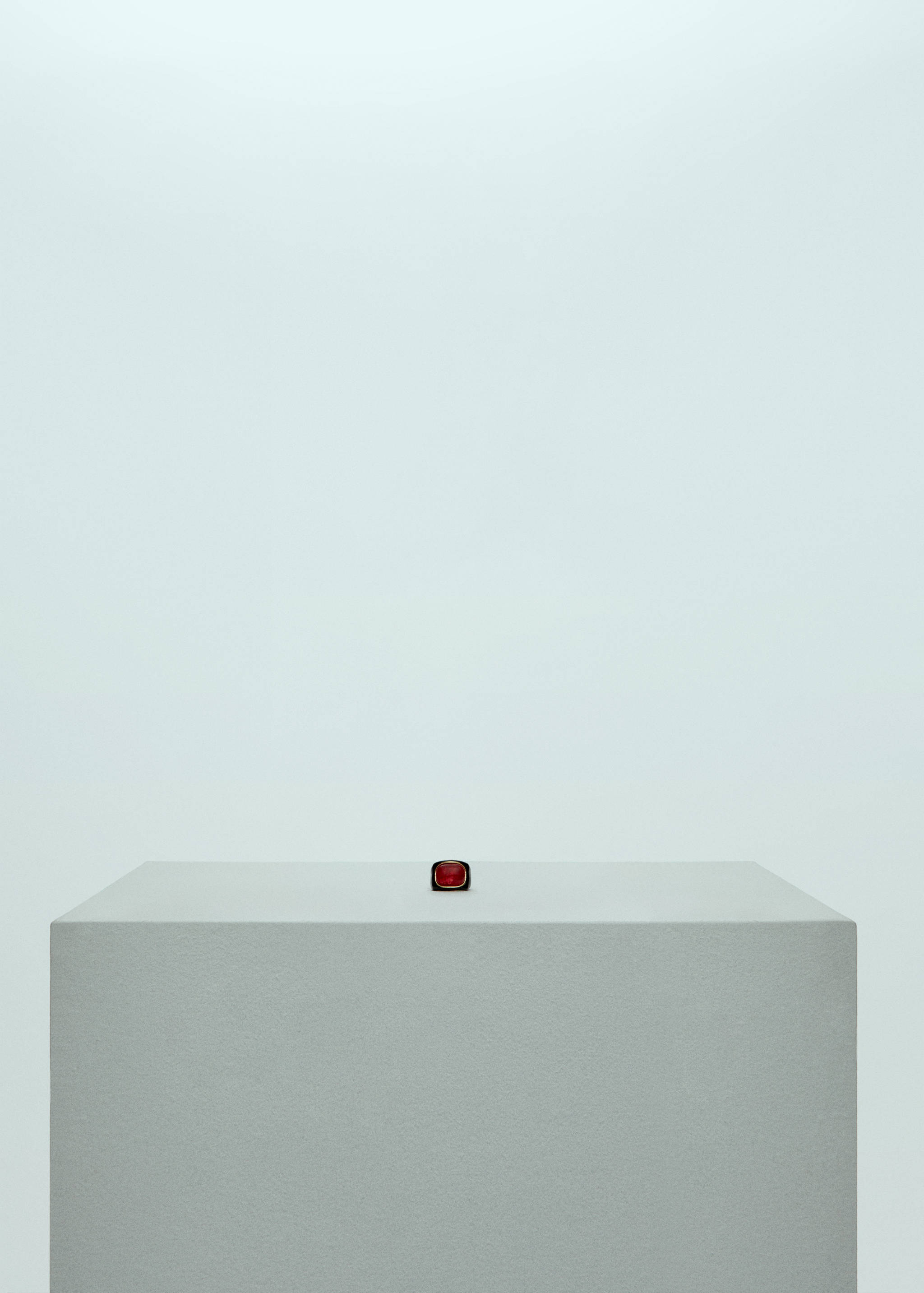 Maxi-ring with quartz detail - Medium plane