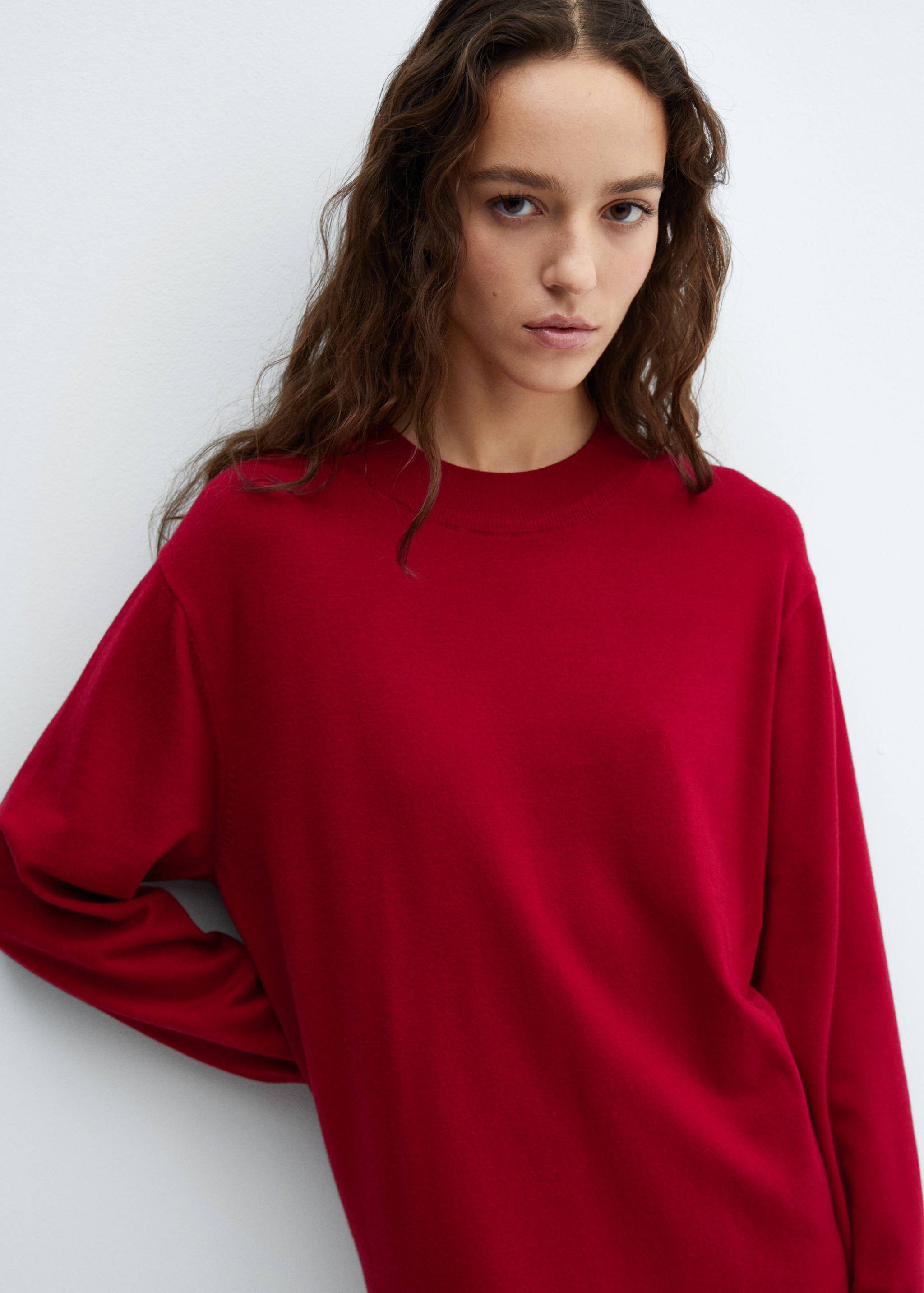 Round-neck knitted dress - Details of the article 1